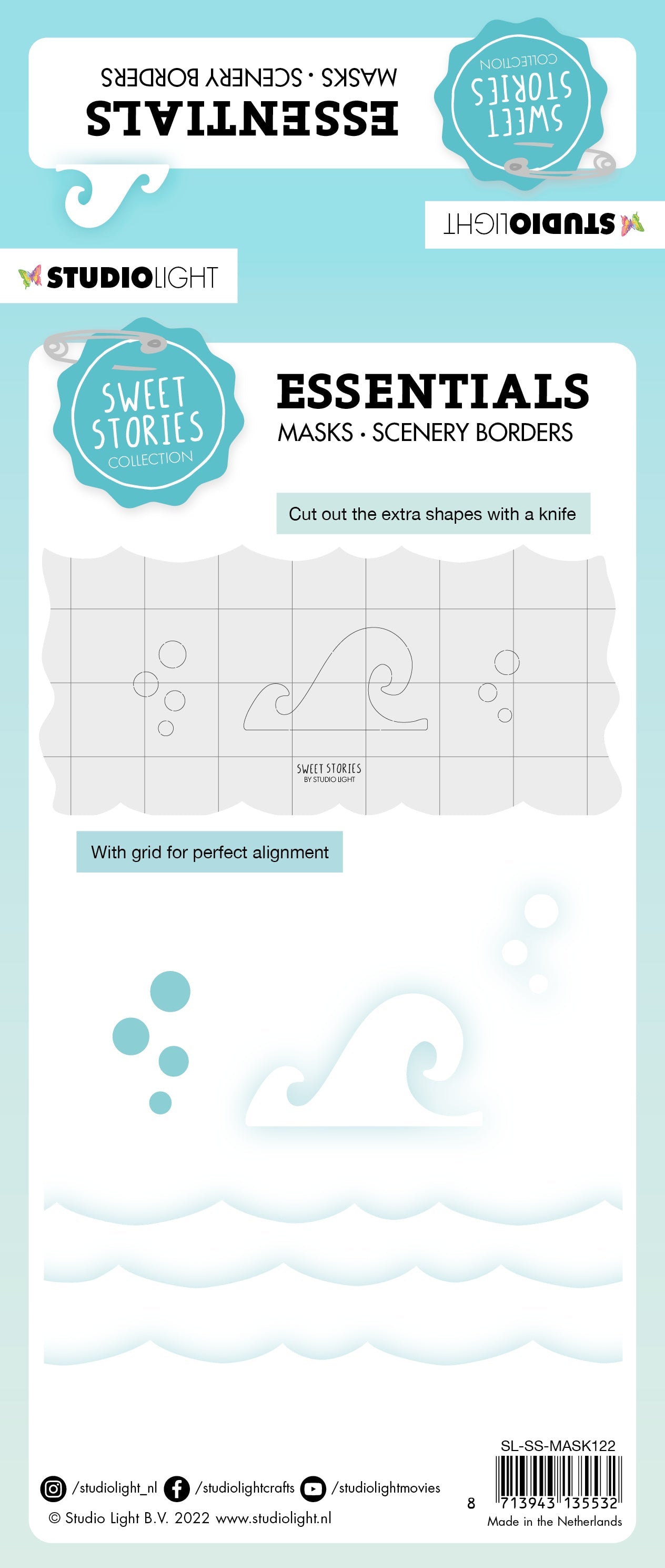 SS Mask Water Scene Sweet Stories 150x210x1mm 1 PC nr.122