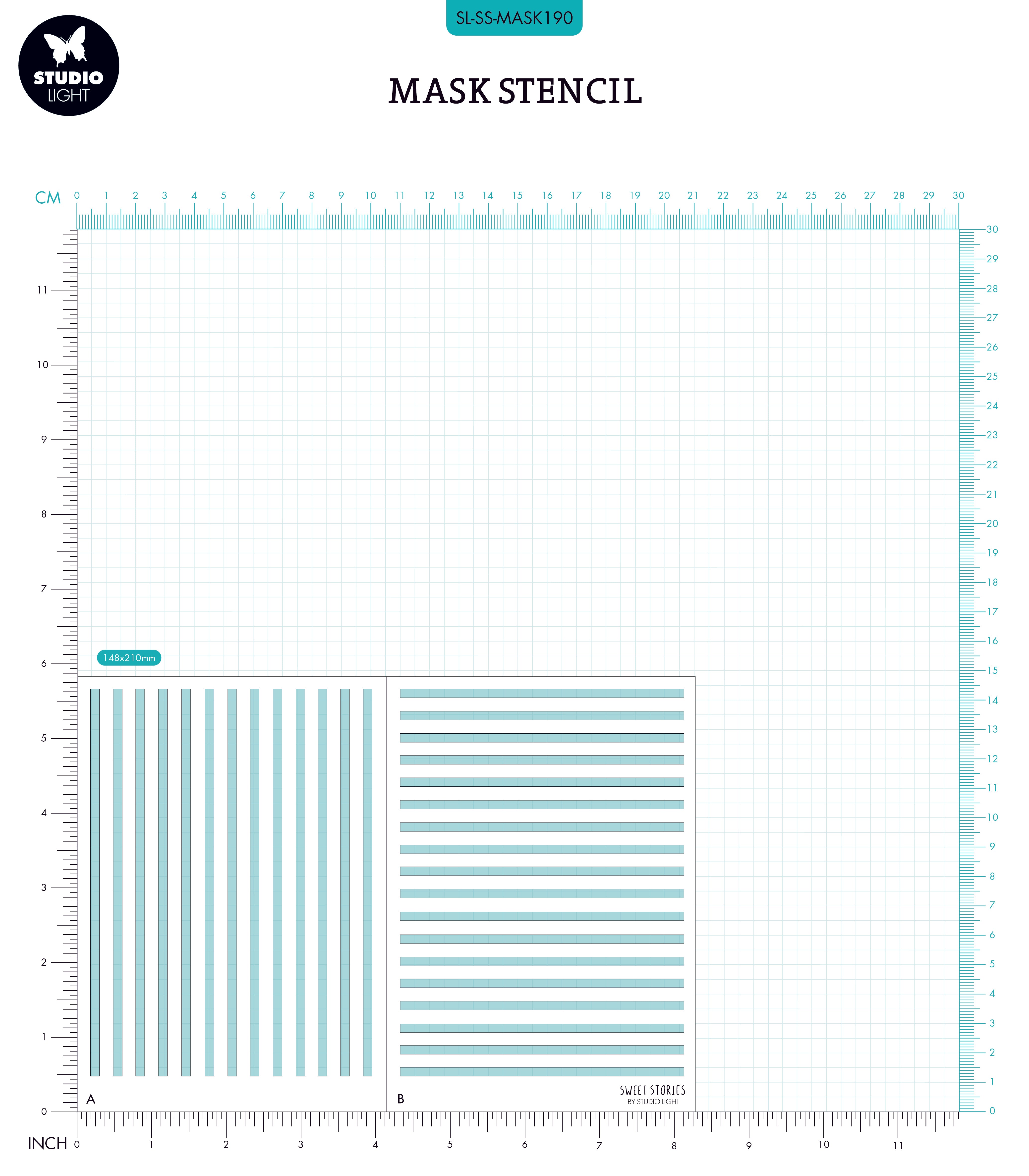 SL Mask Stripes Sweet Stories 150x210x1mm 1 PC nr.190