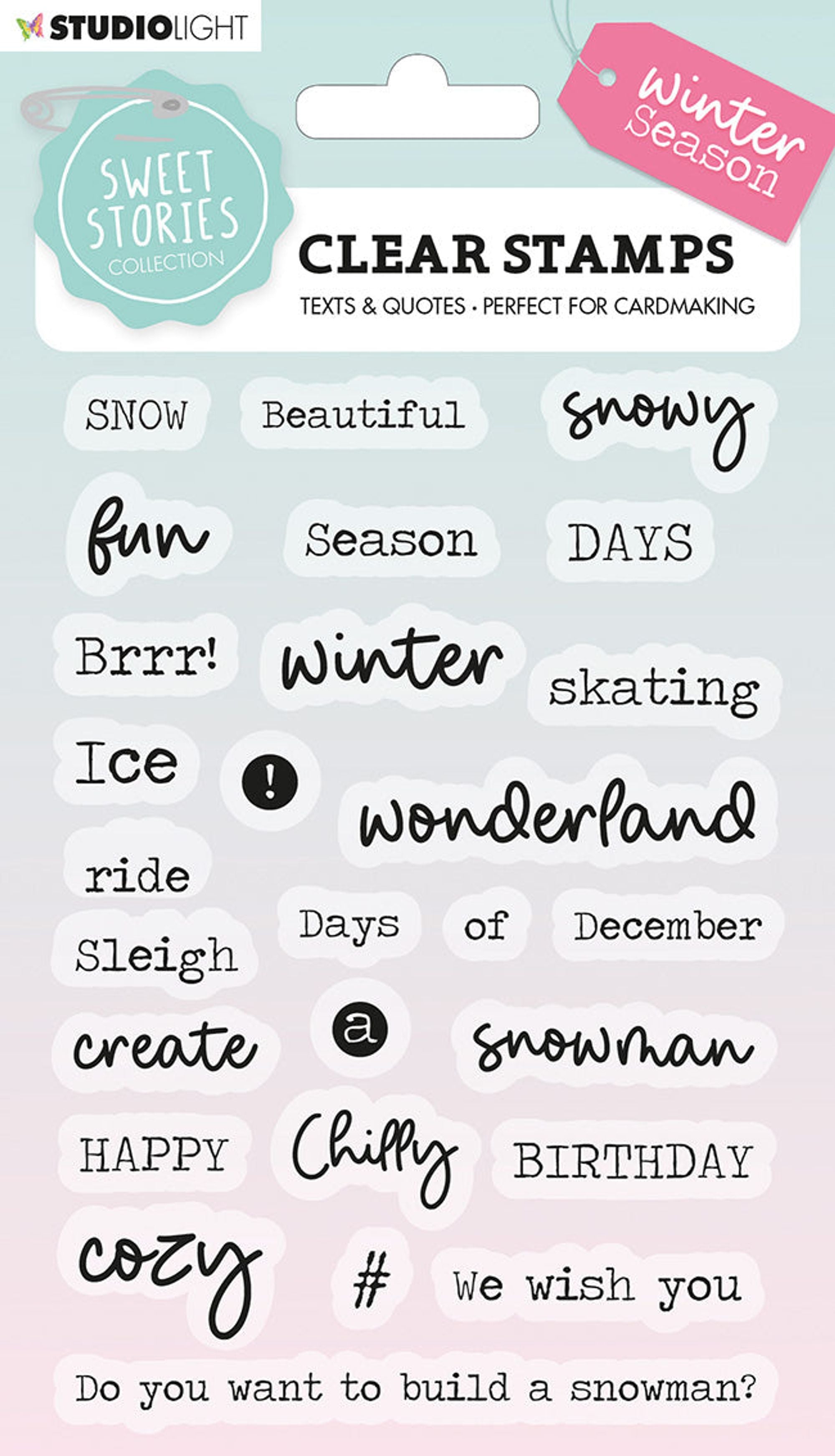 SS Clear Stamp Quotes Small Winter Season Sweet Stories 105x148x3mm 1 PC nr.163