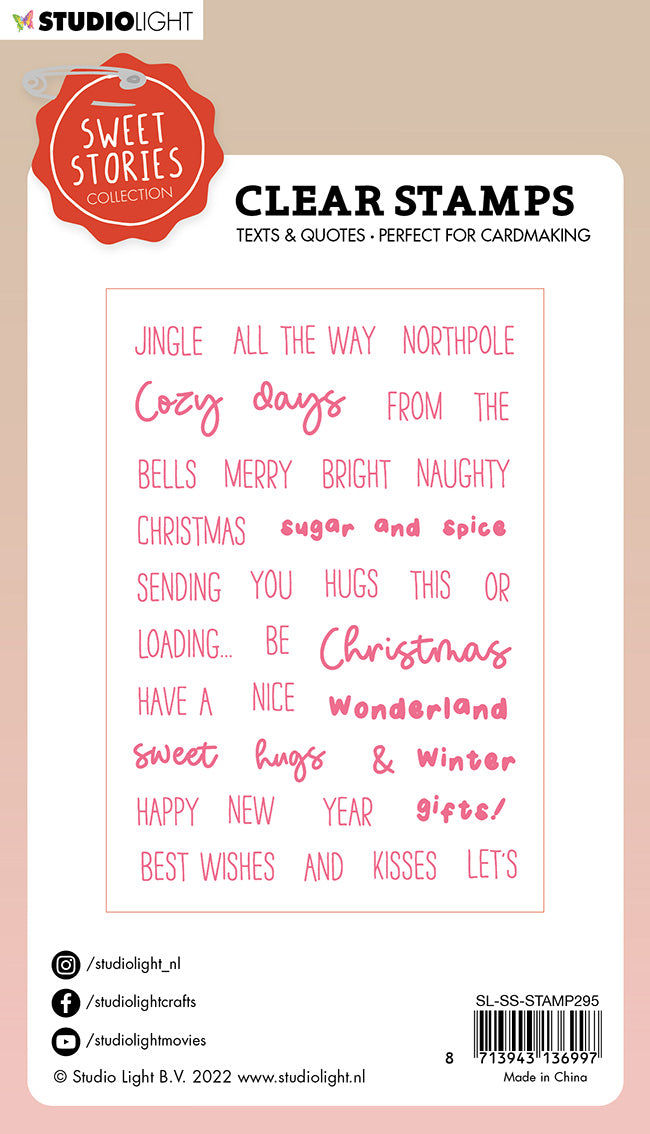 SS Clear Stamp Quotes Small Christmas Loading Sweet Stories 148x105x3mm 36 PC nr.295