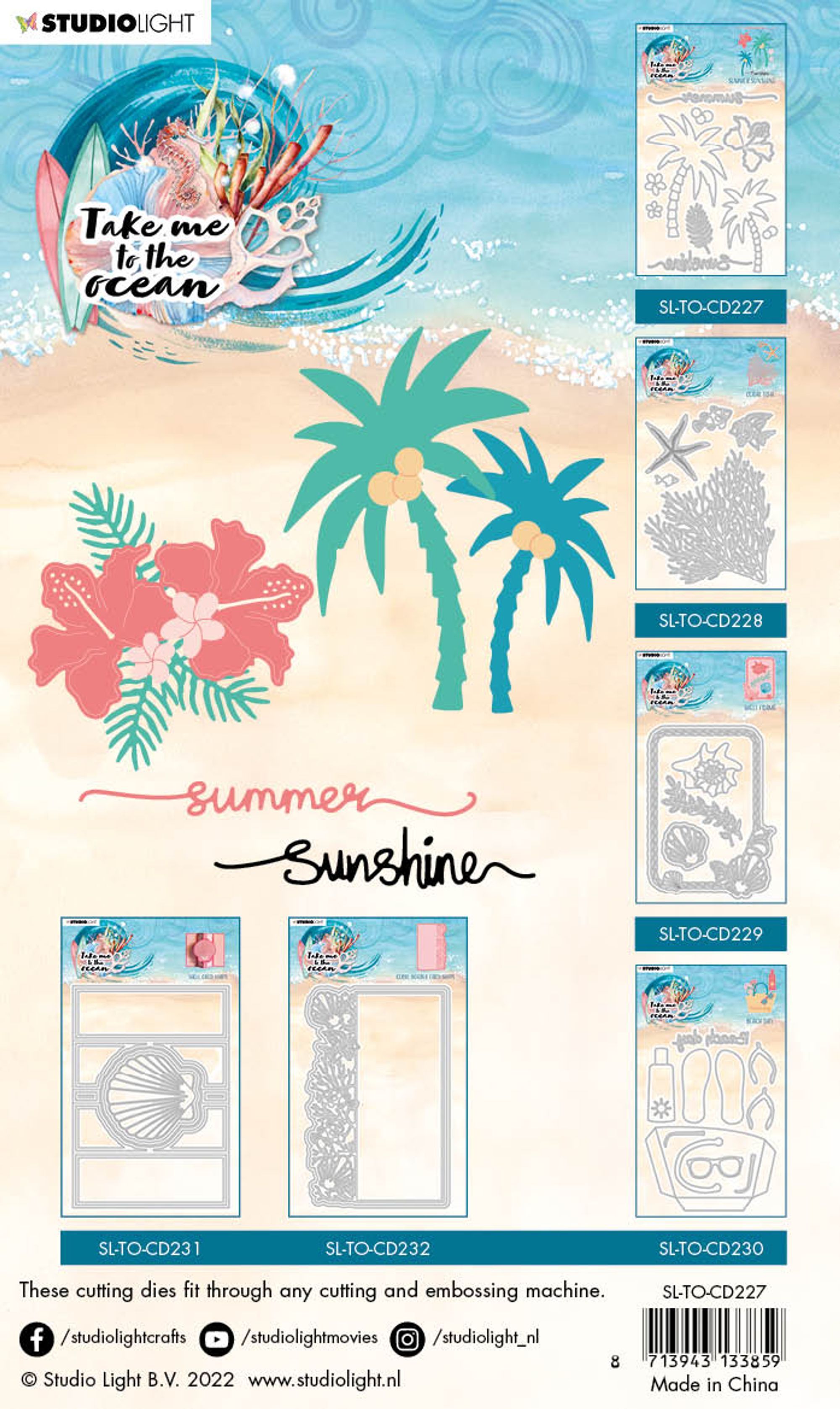 SL Cutting Die Summer Sunshine Take Me To The Ocean 103x141x1mm 10 PC nr.227