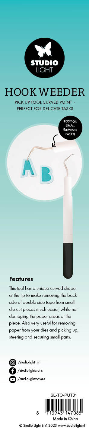 SL Hook Weeder Pickup Tool Curved Point Essentials Tools 13x158x10mm 1 PC nr.01