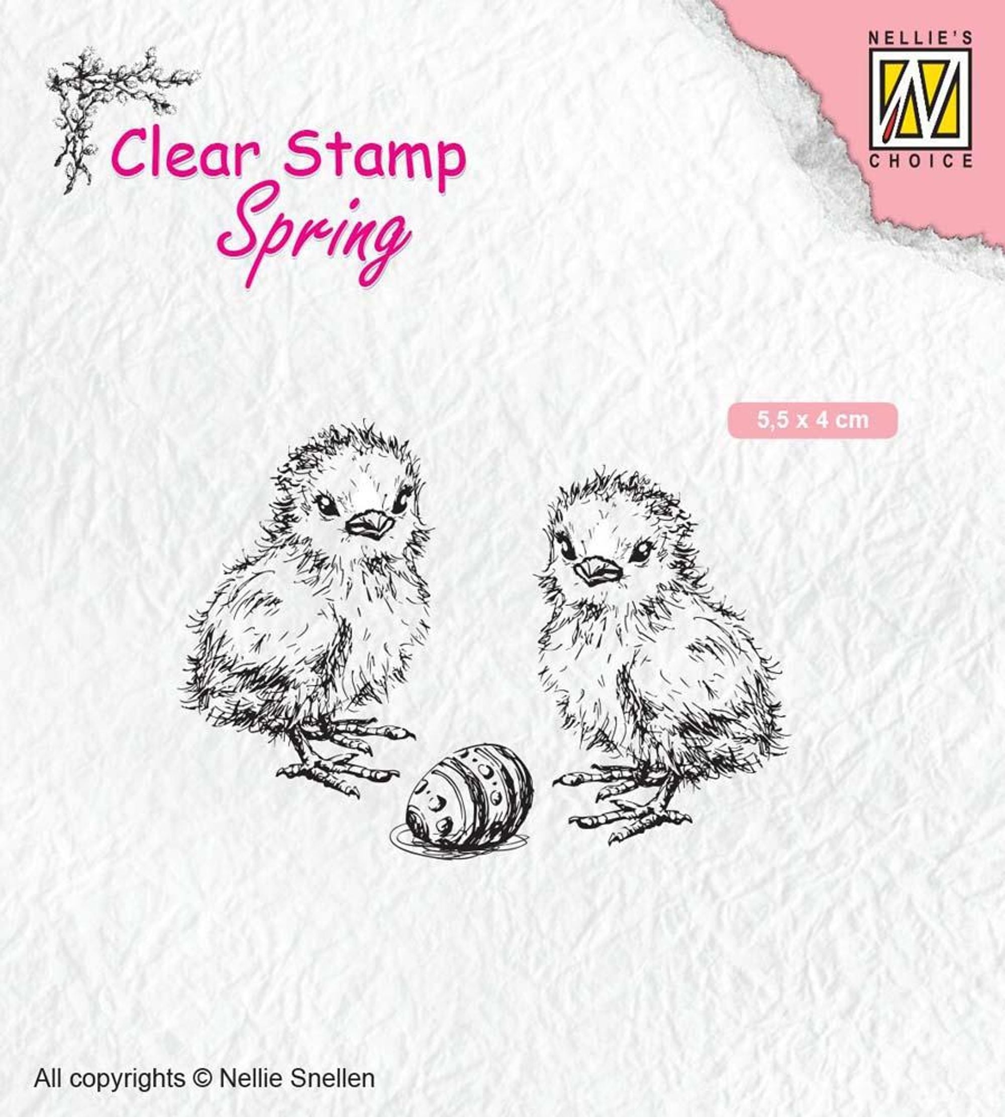 Clear Stamps Spring Chicken And Easter Egg