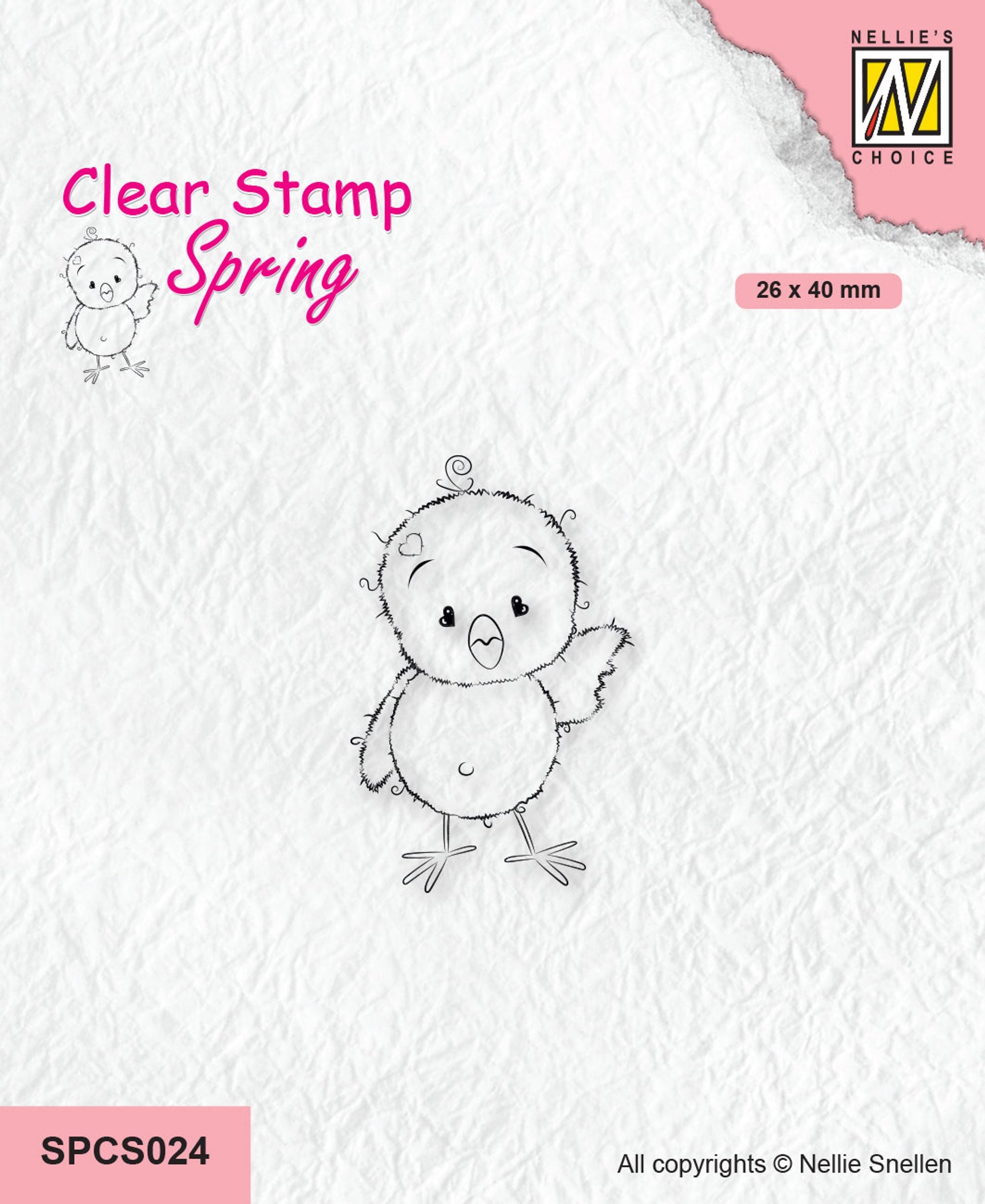 Nellie's Choice Clear Stamp Spring - Chickie Series Hi There