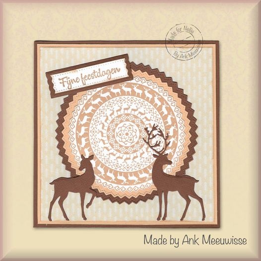 Nellie's Choice Stamping Dies Round - Reindeer