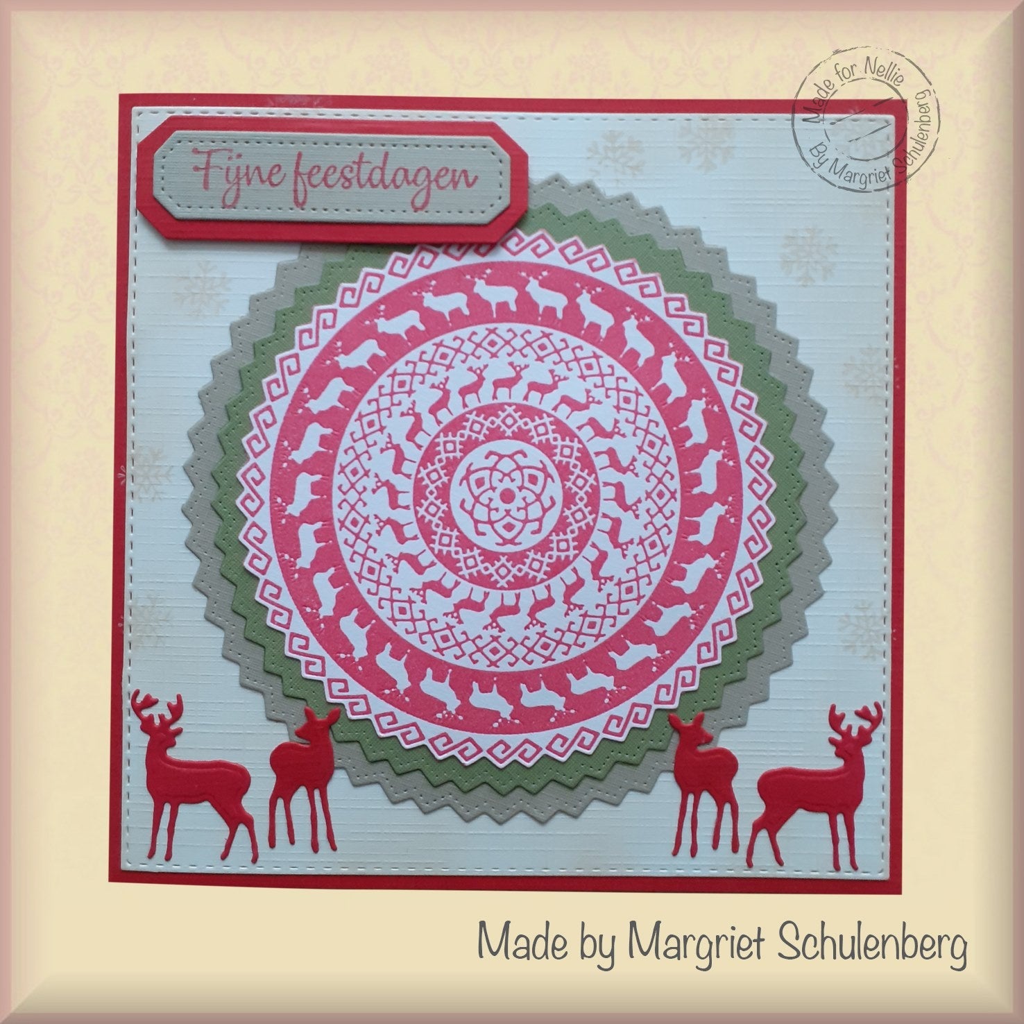 Nellie's Choice Stamping Dies Round - Reindeer