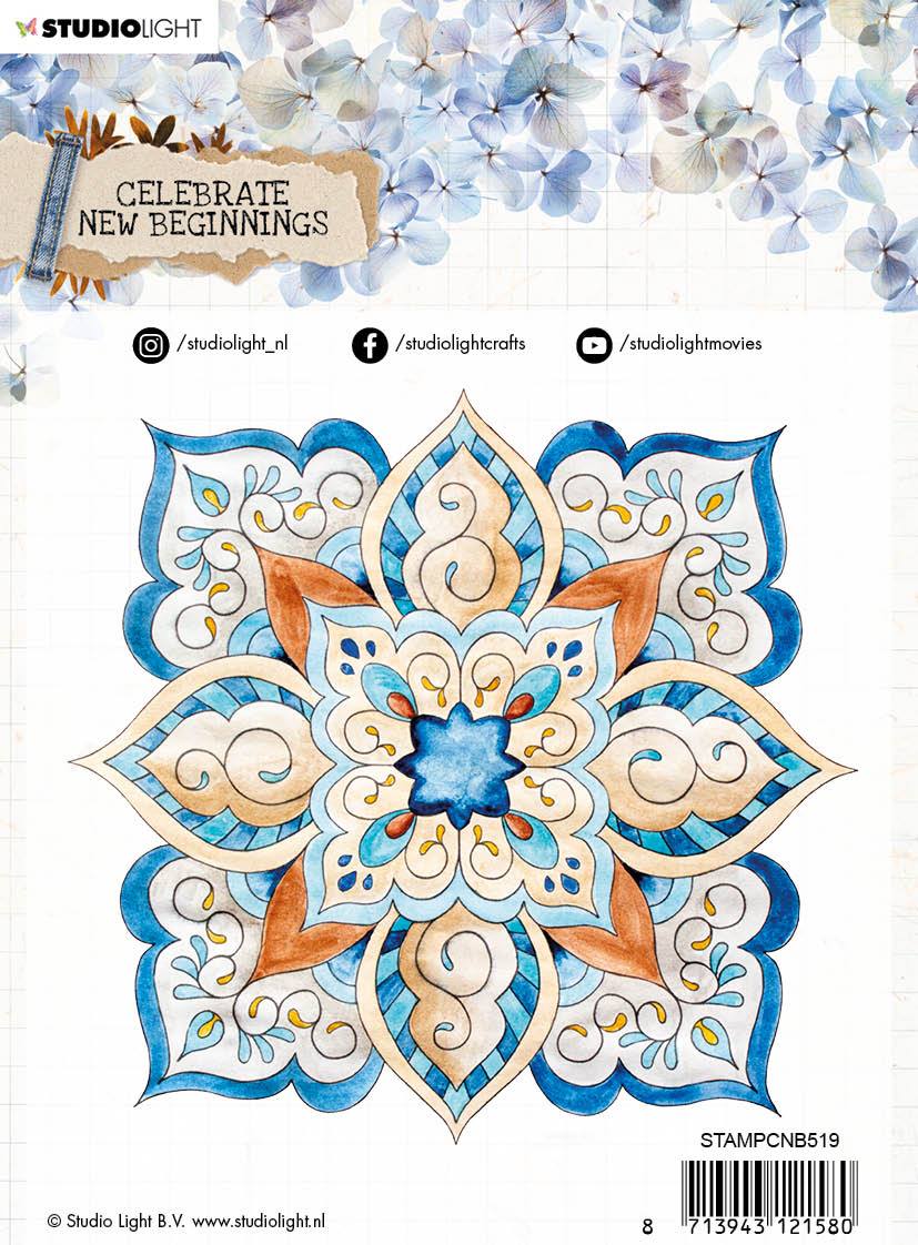 Clear Stamp background Celebrate New Beginnings 150x150mm nr.519