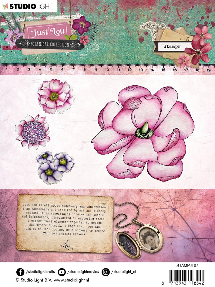 Clear Stamp 11x11 cm, Just Lou Botanical Collection nr.07