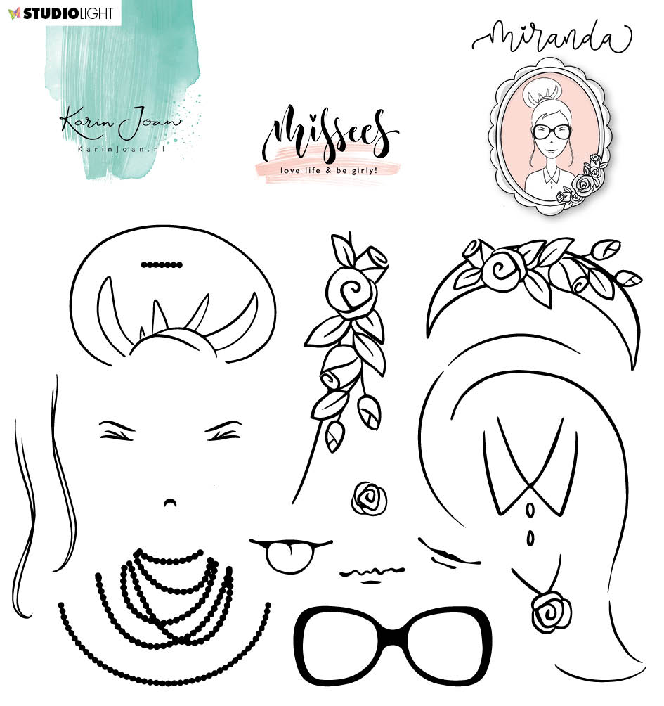 Karin Joan Clear Stamp Miranda Missees Collection 160x120mm nr.07
