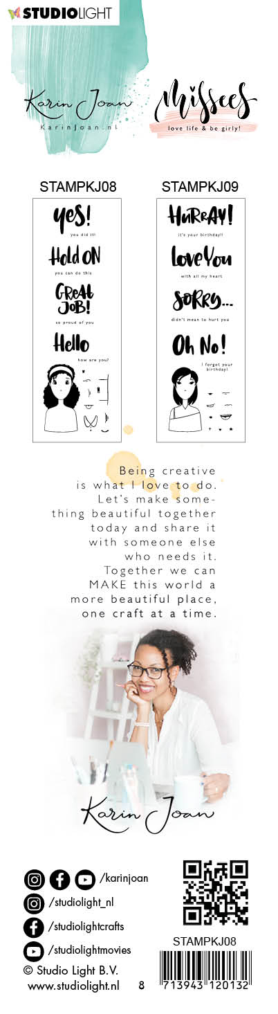 Karin Joan Clear Stamp Eng.Text Missees Collection 65x210mm nr.08