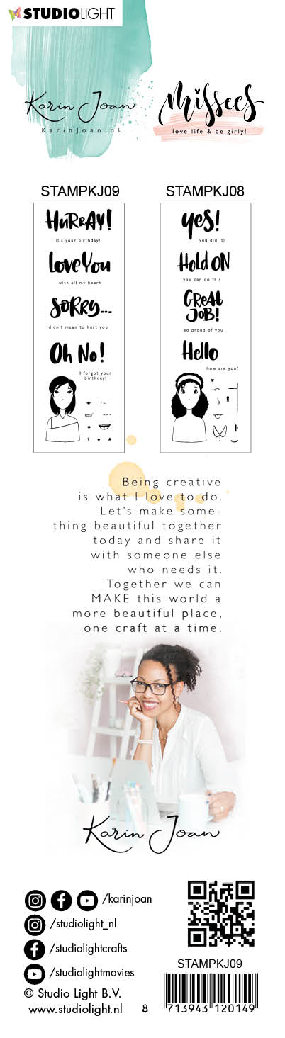 Karin Joan Clear Stamp Eng.Text Missees Collection 65x210mm nr.09