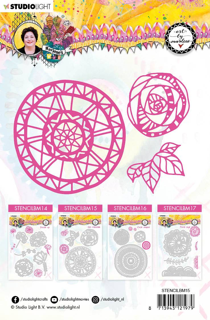 Art by Marlene Cutting & Embossing Die Geo Mandala Marlene’s World nr.15