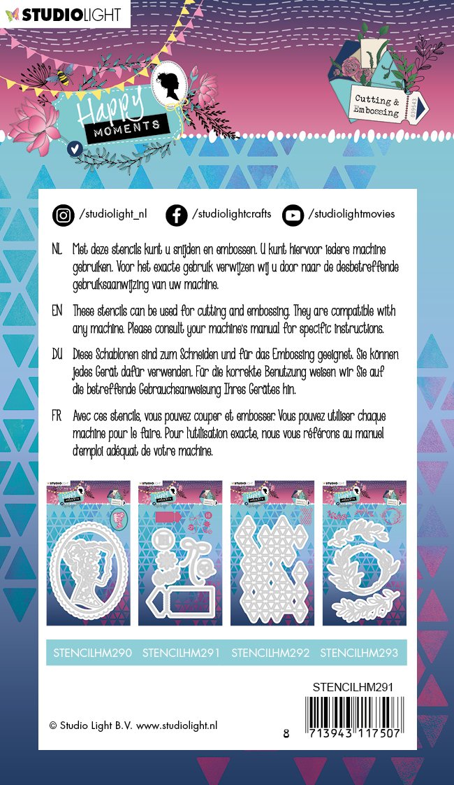 Embossing Die 88x115 mm, Happy Moments nr.291