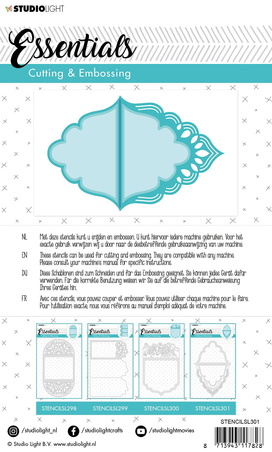 SL Cutting & Embossing Die Card Shape Essentials 202x132mm nr.301