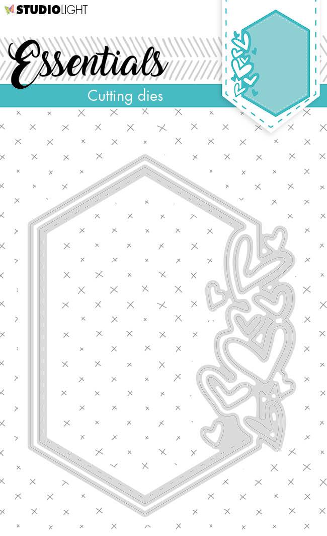 Cutting Die Small shape hexagon hearts Essentials 90x122mm nr.389