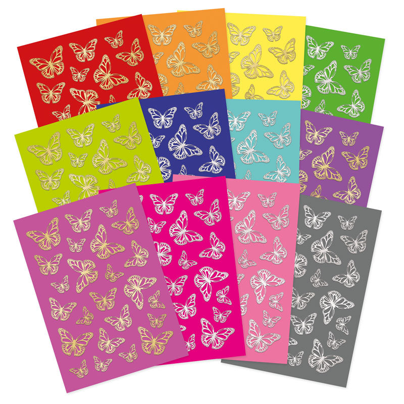 Bold & Bright Stickables Foiled & Die-Cut Butterflies Elements