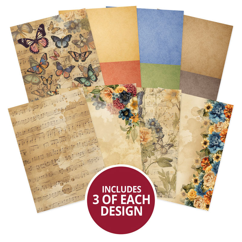 Vintage Melody Stickables A5 Self-Adhesive Papers