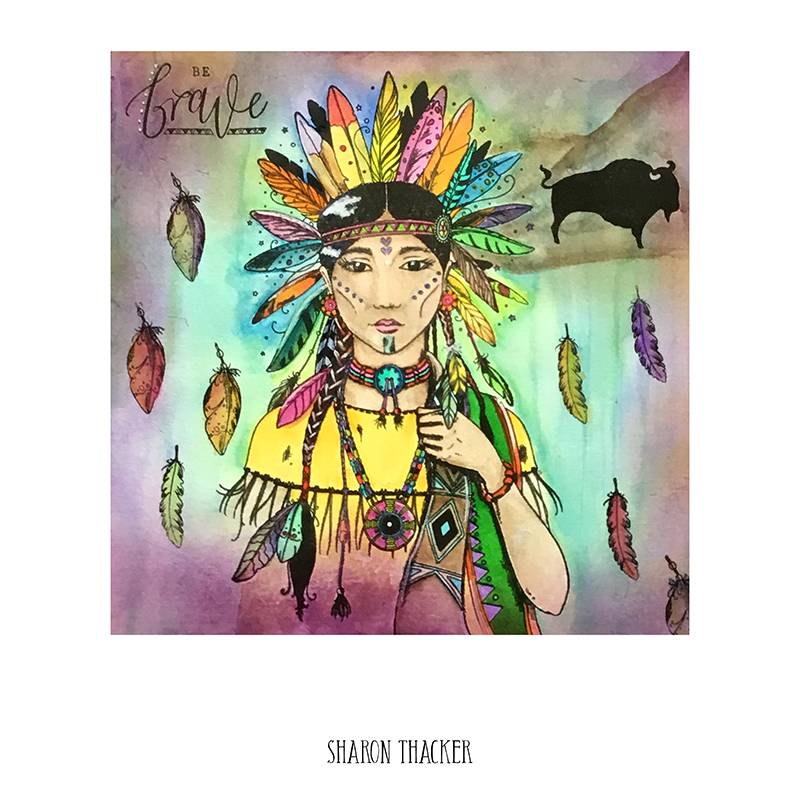 Spirit Warrior A5 Clear Stamp Set