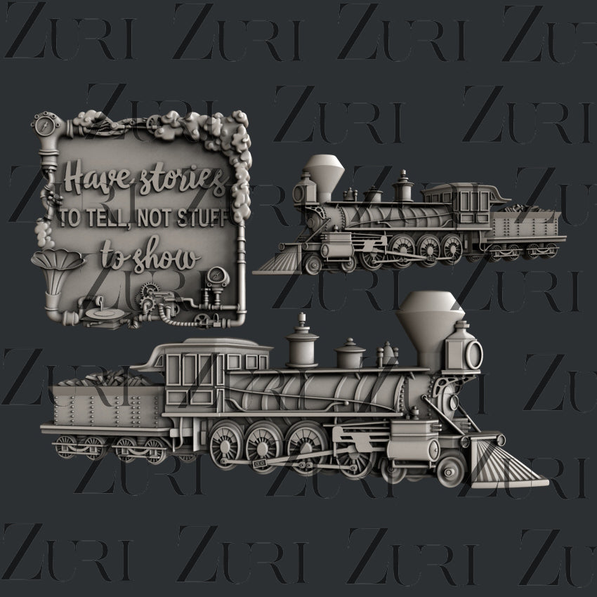 Zuri Designs Steampunk Locomotive Set 1