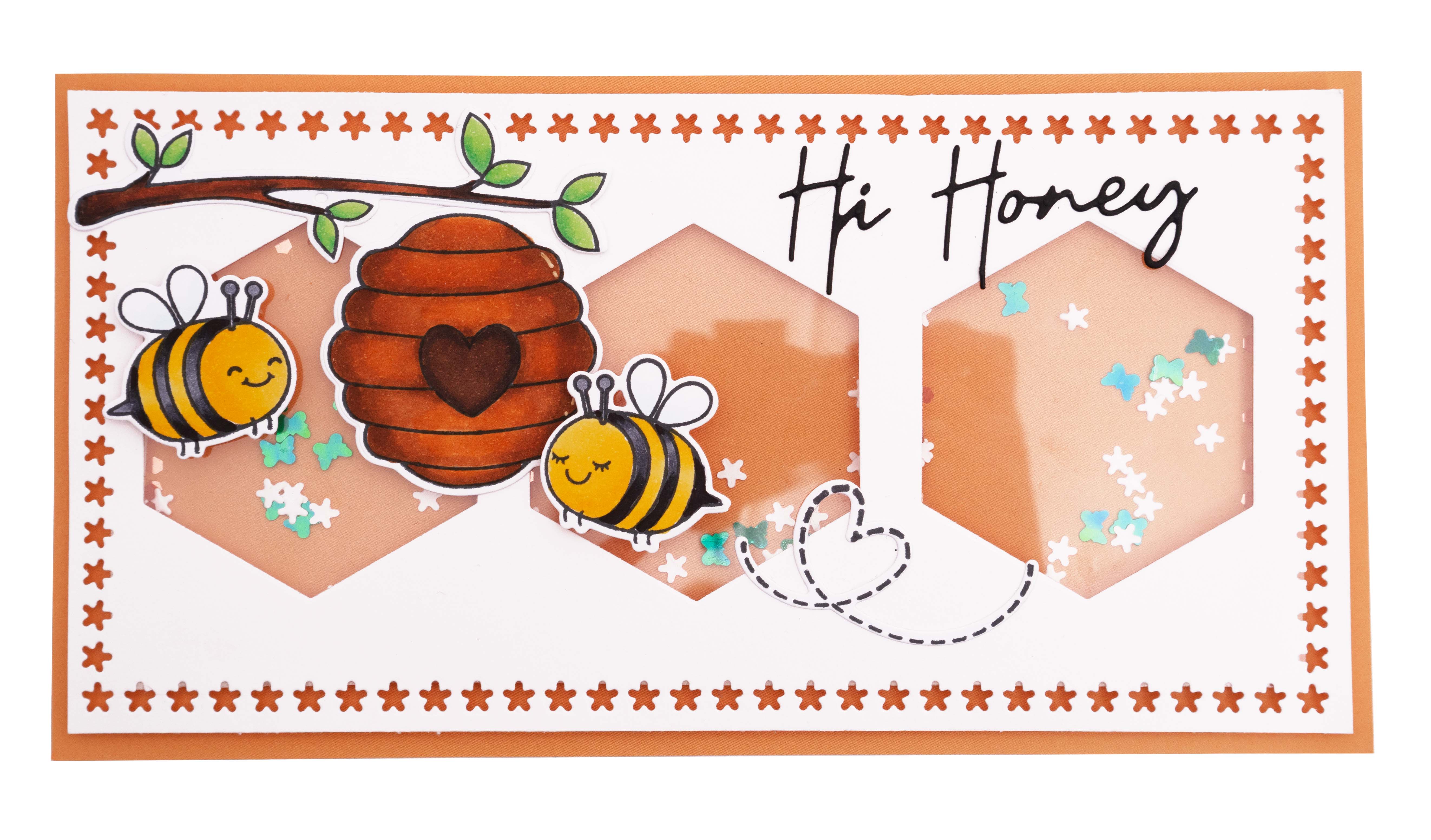 SS Stamp & Cutting Die Bear And Bees Sweet Stories 160x270x3mm 24 PC nr.37