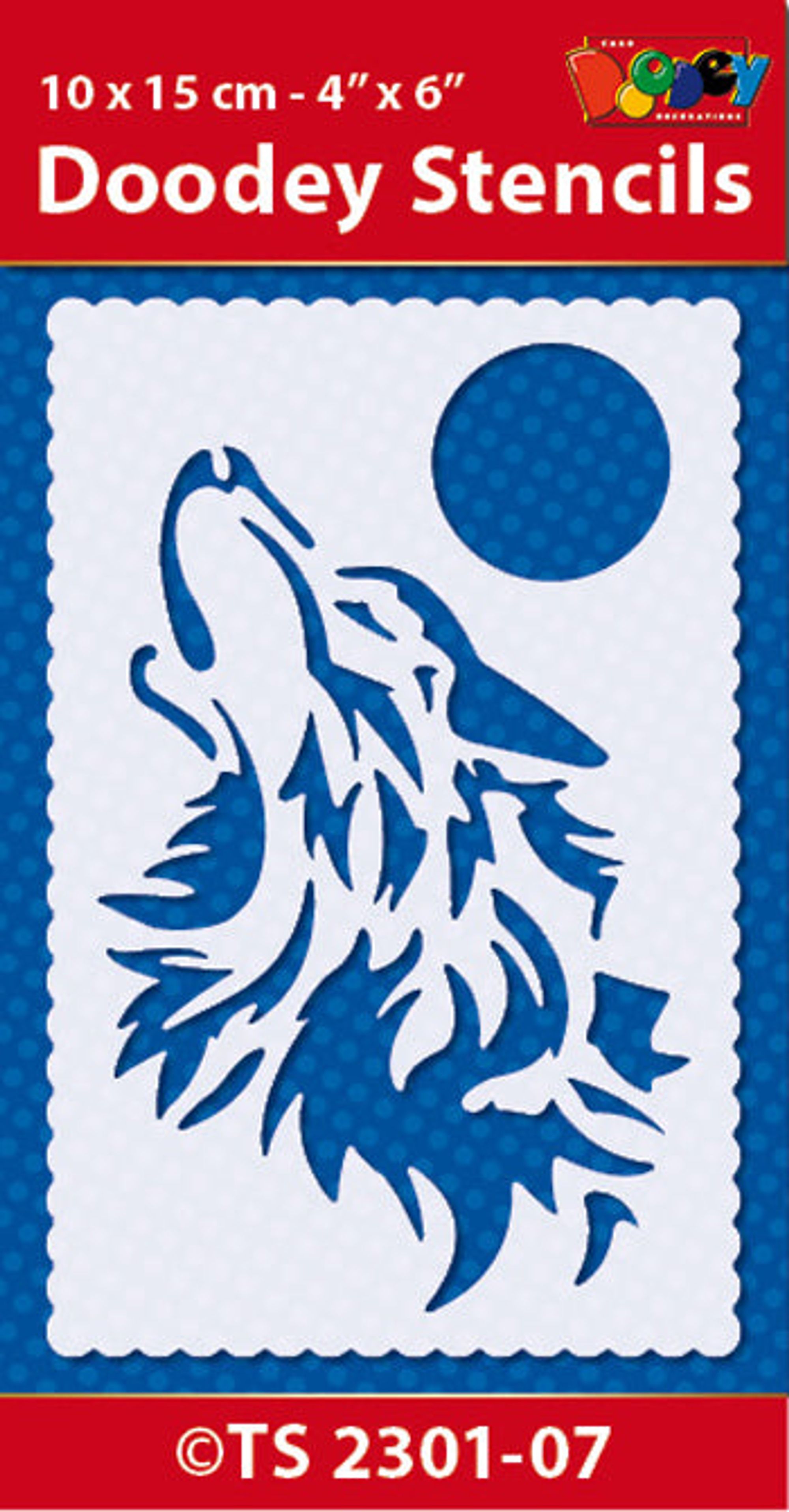 Stencil 10x15 cm Wolf