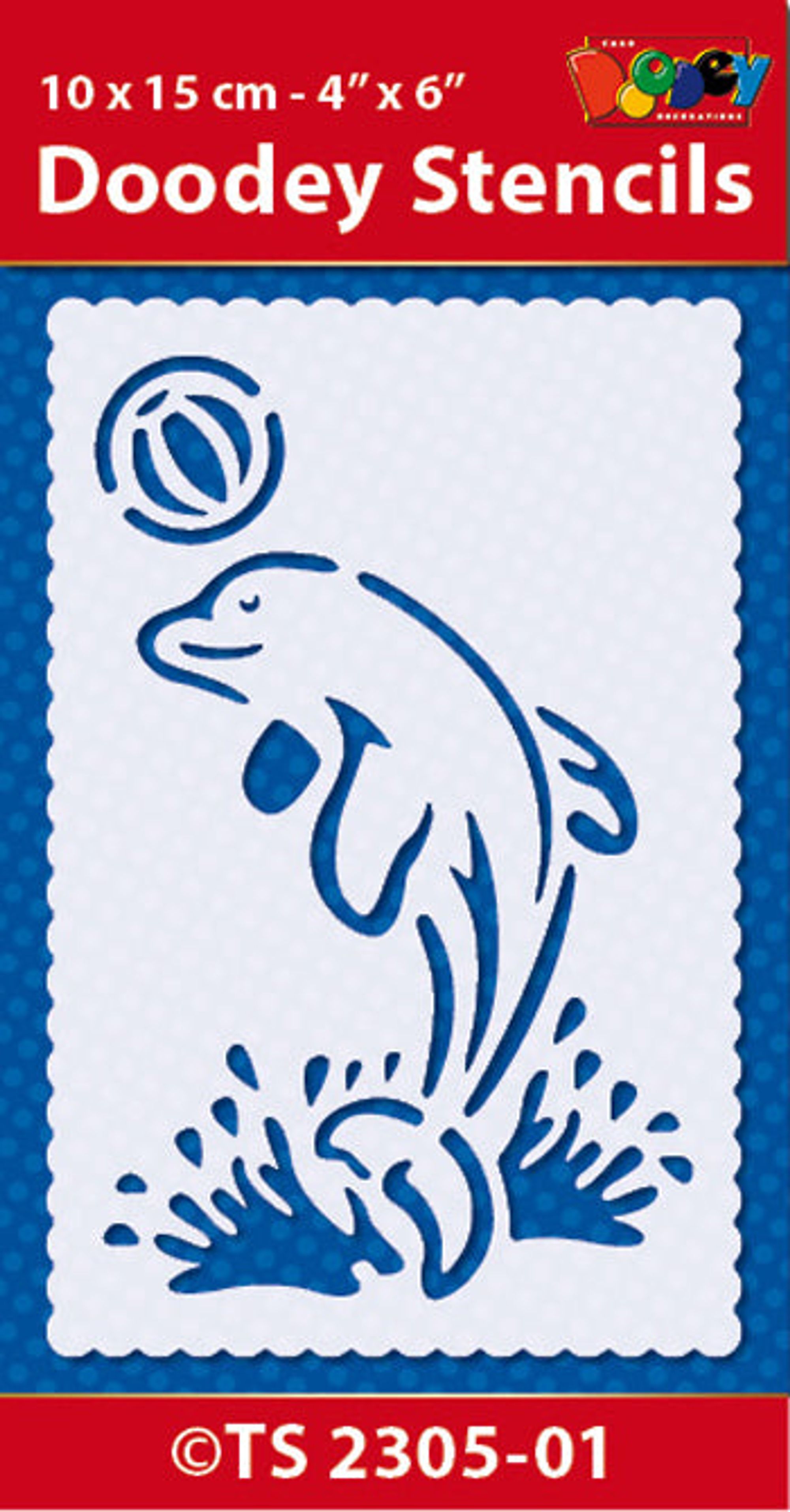 Stencil 10x15 cm Dolphin