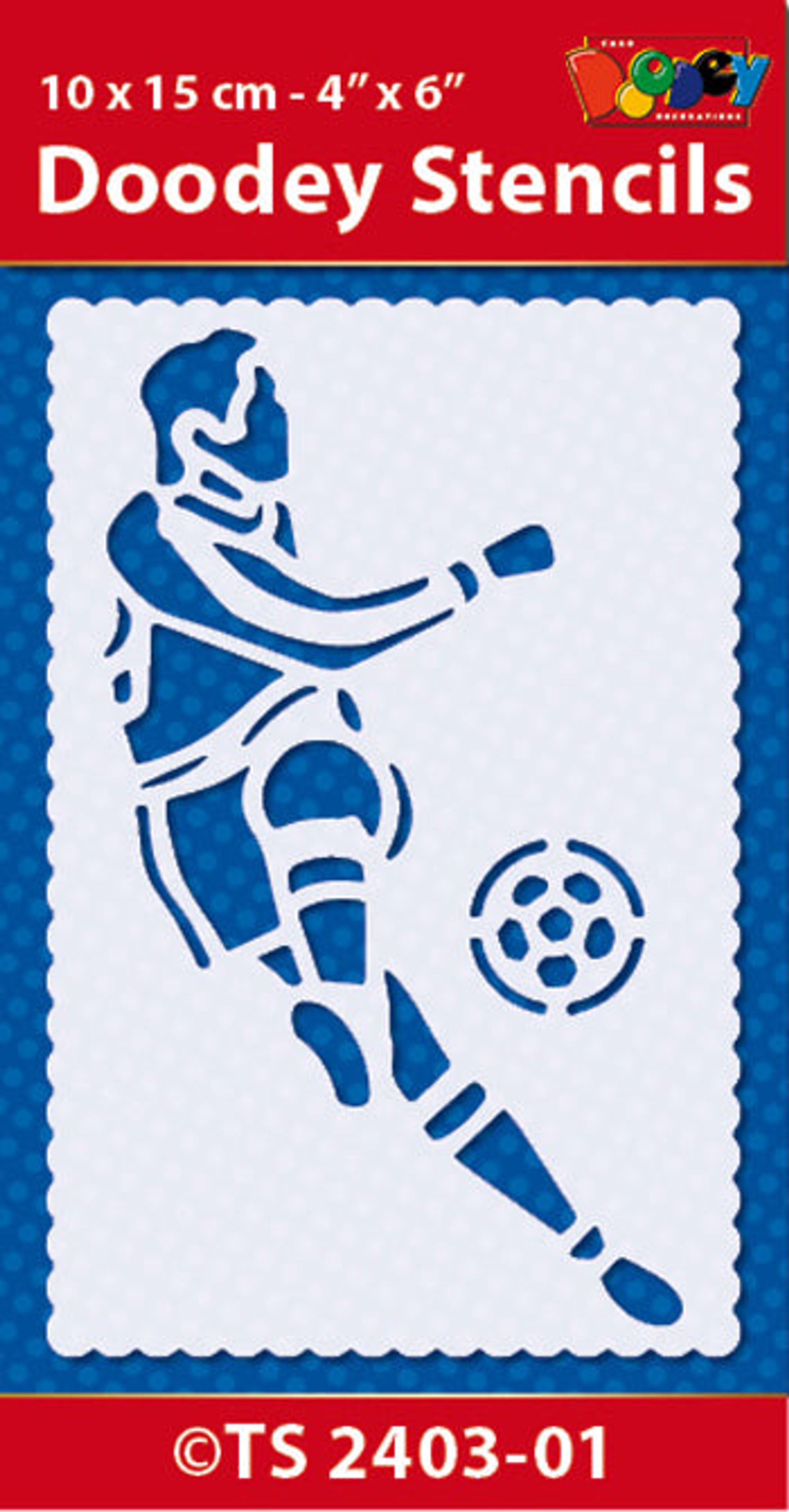 Stencil 10x15 cm Football