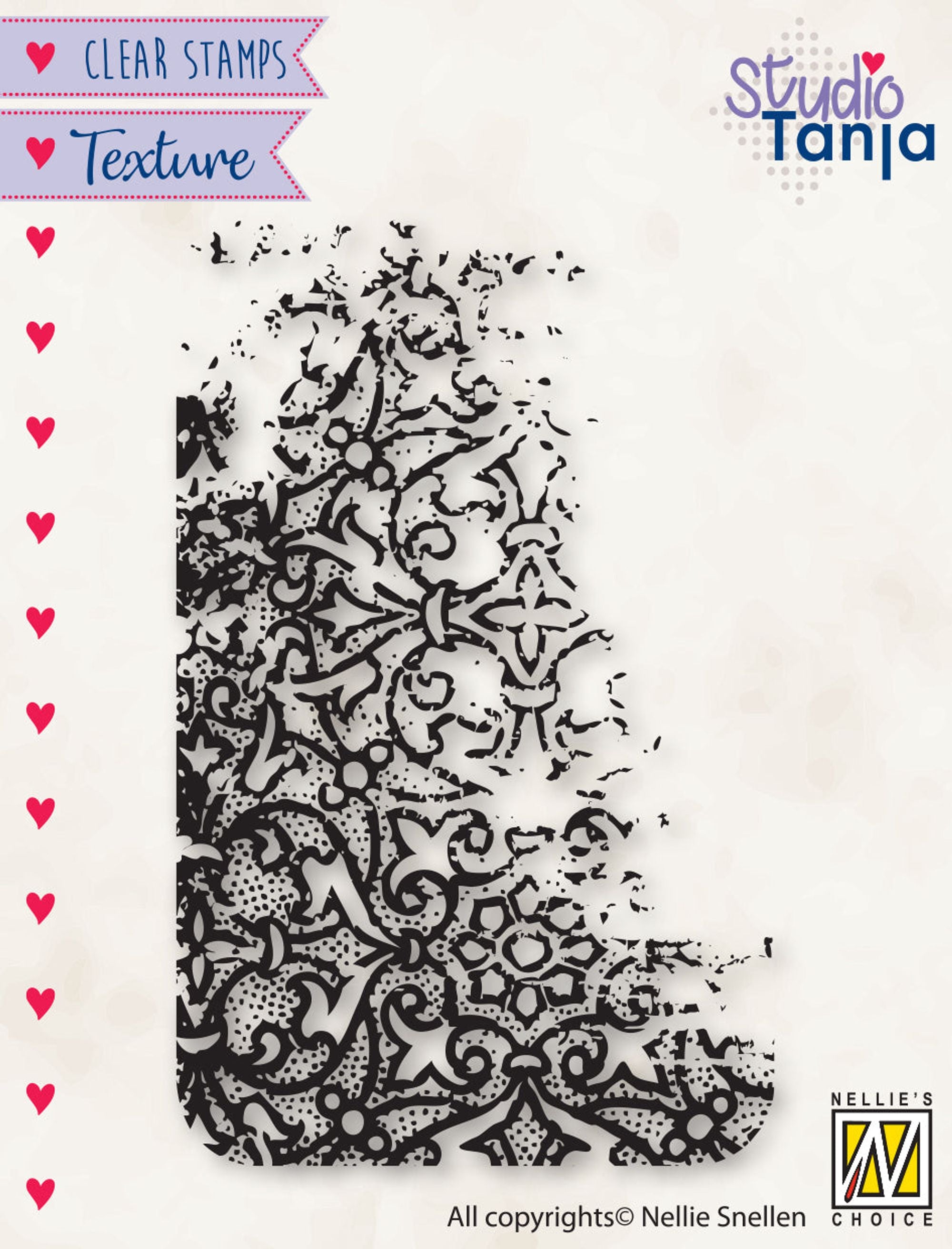 Nellie's Choice Texture Clear Stamp French Lilies