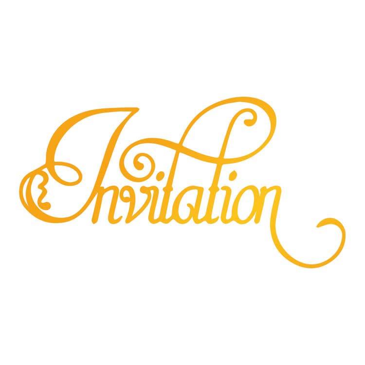 Ultimate Crafts Hotfoil Stamp - Invitation flourish