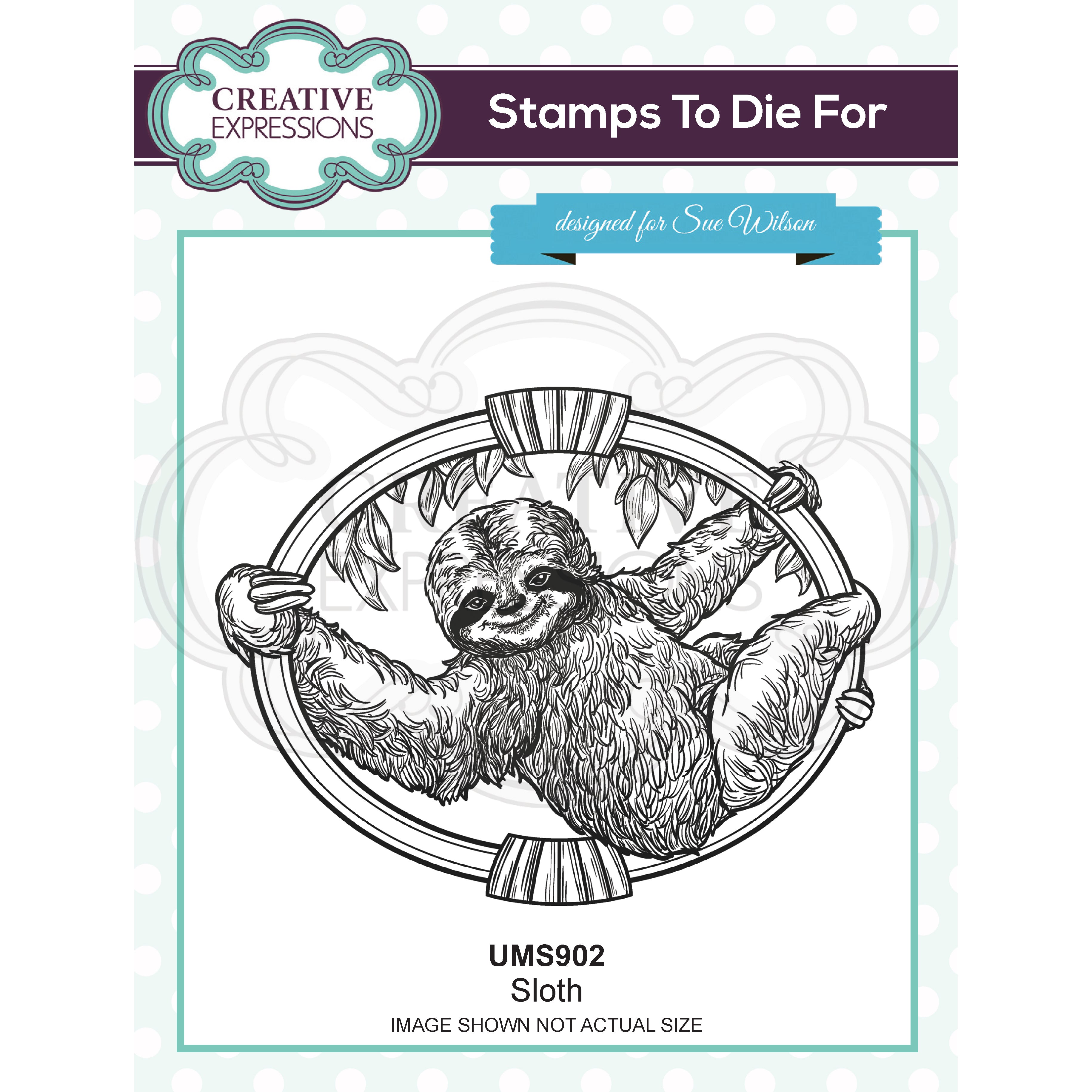 Sloth Pre Cut Stamp Co-ords with CED1313