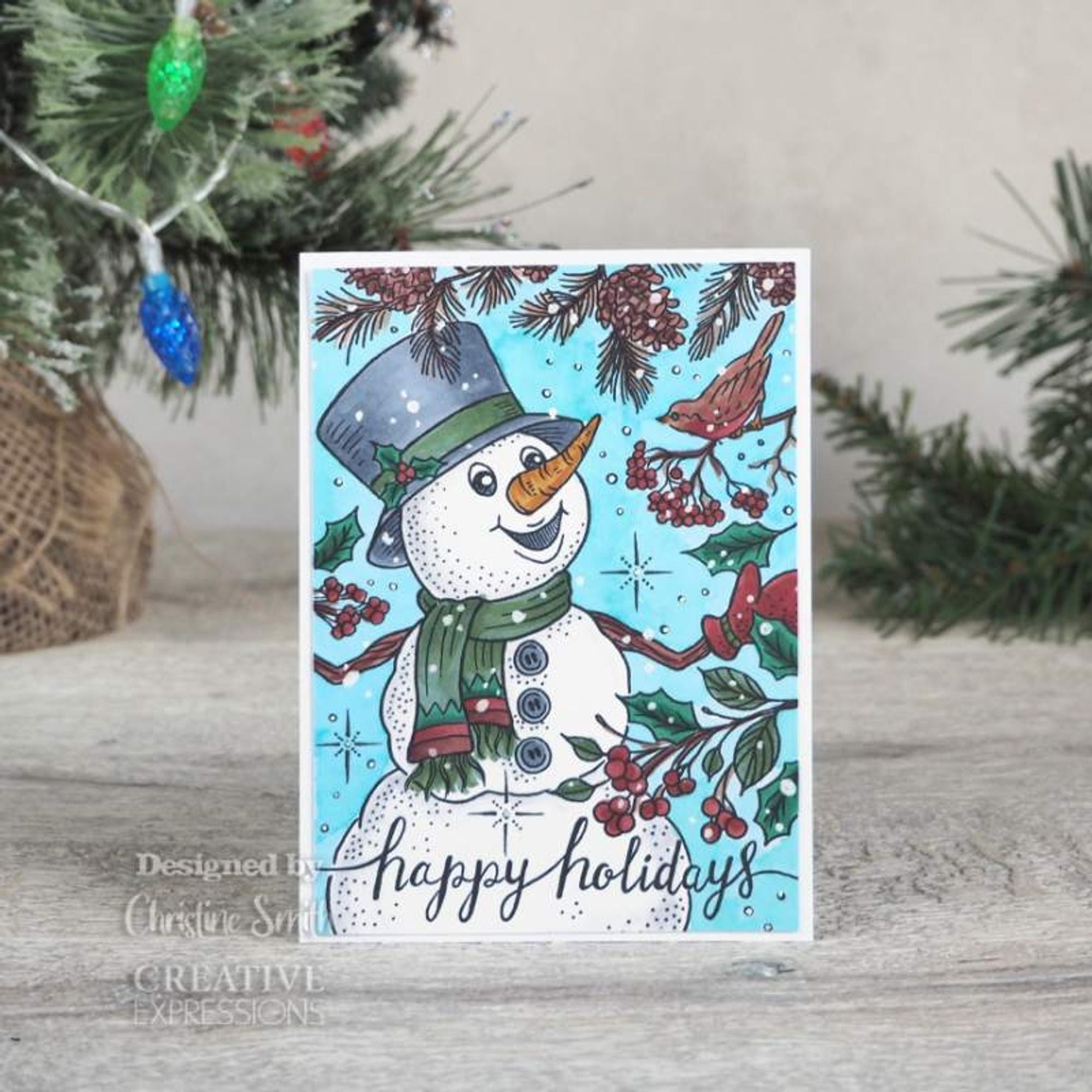 Creative Expressions Designer Boutique Snowy Wishes 6 in x 4 in Clear Stamp Set