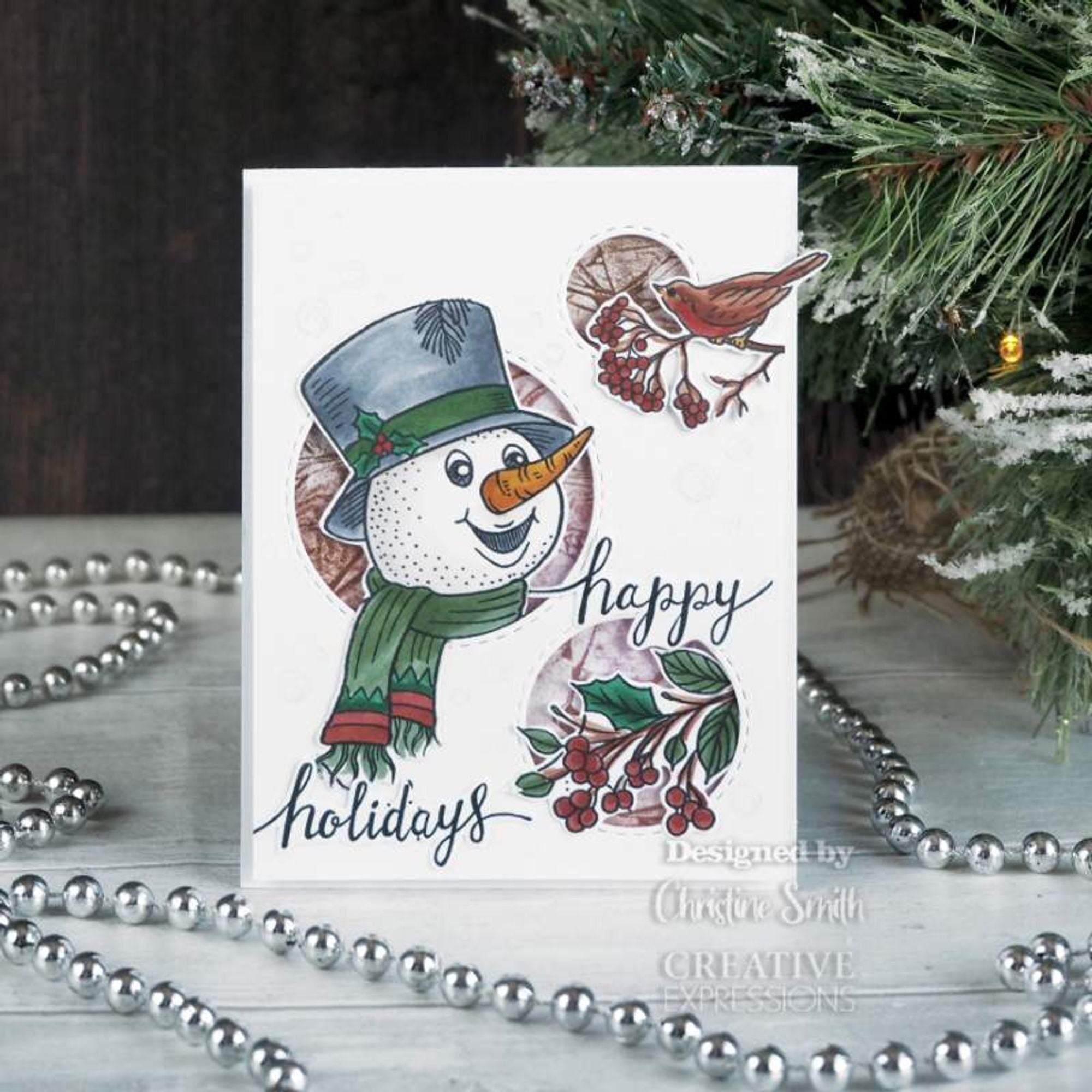 Creative Expressions Designer Boutique Snowy Wishes 6 in x 4 in Clear Stamp Set