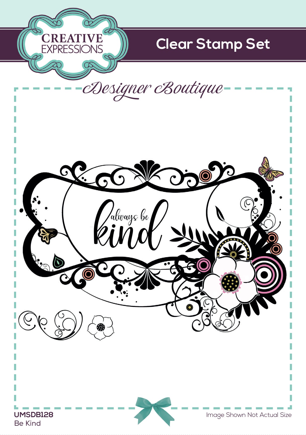 Creative Expressions Designer Boutique Be Kind 6 in x 4 in Clear Stamp Set