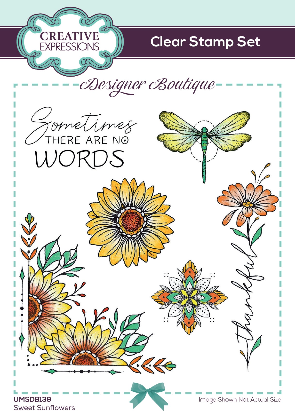 Creative Expressions Designer Boutique Sweet Sunflowers 6 in x 4 in Stamp Set