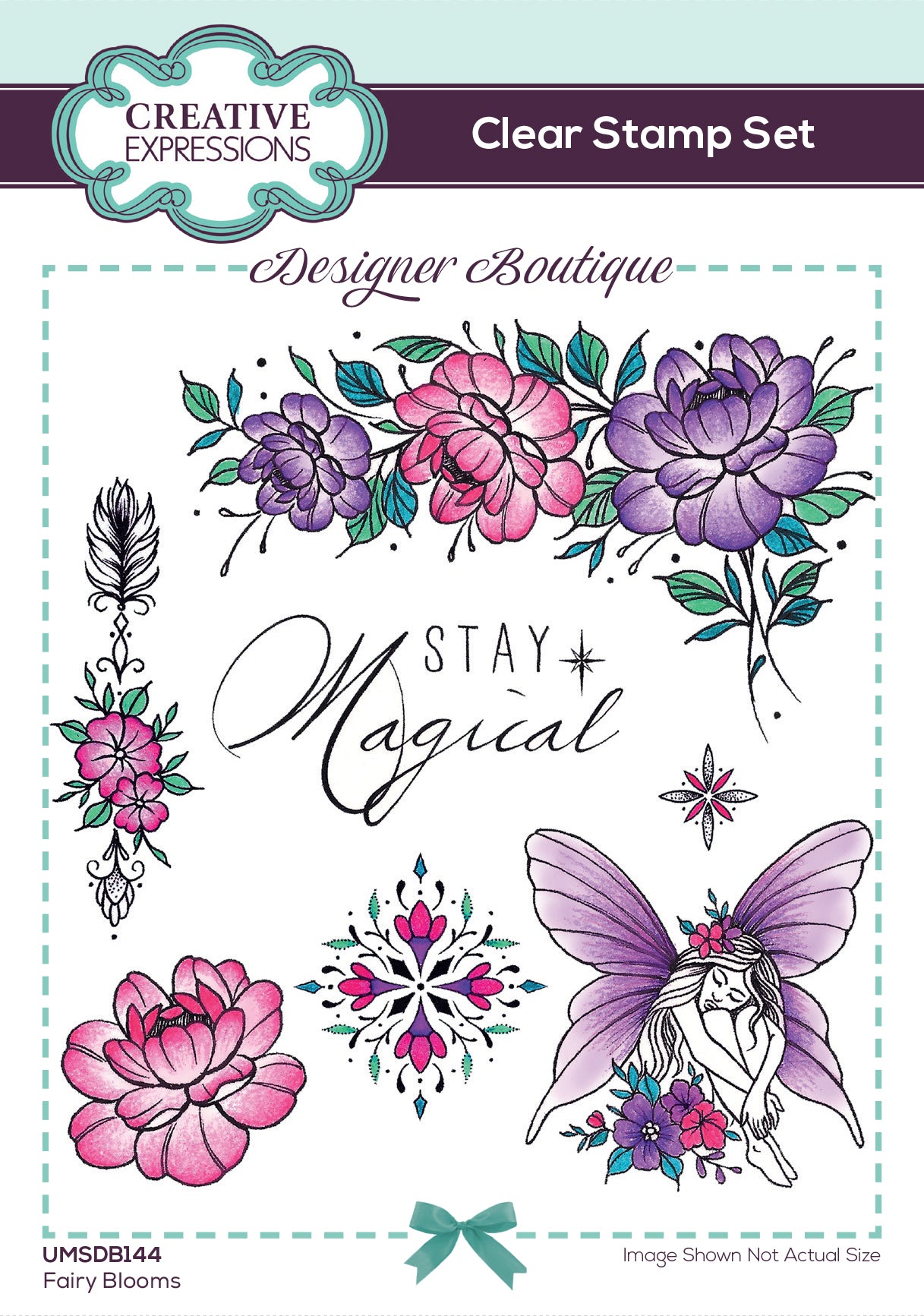 Creative Expressions Designer Boutique Fairy Blooms 6 in x 4 in Stamp Set