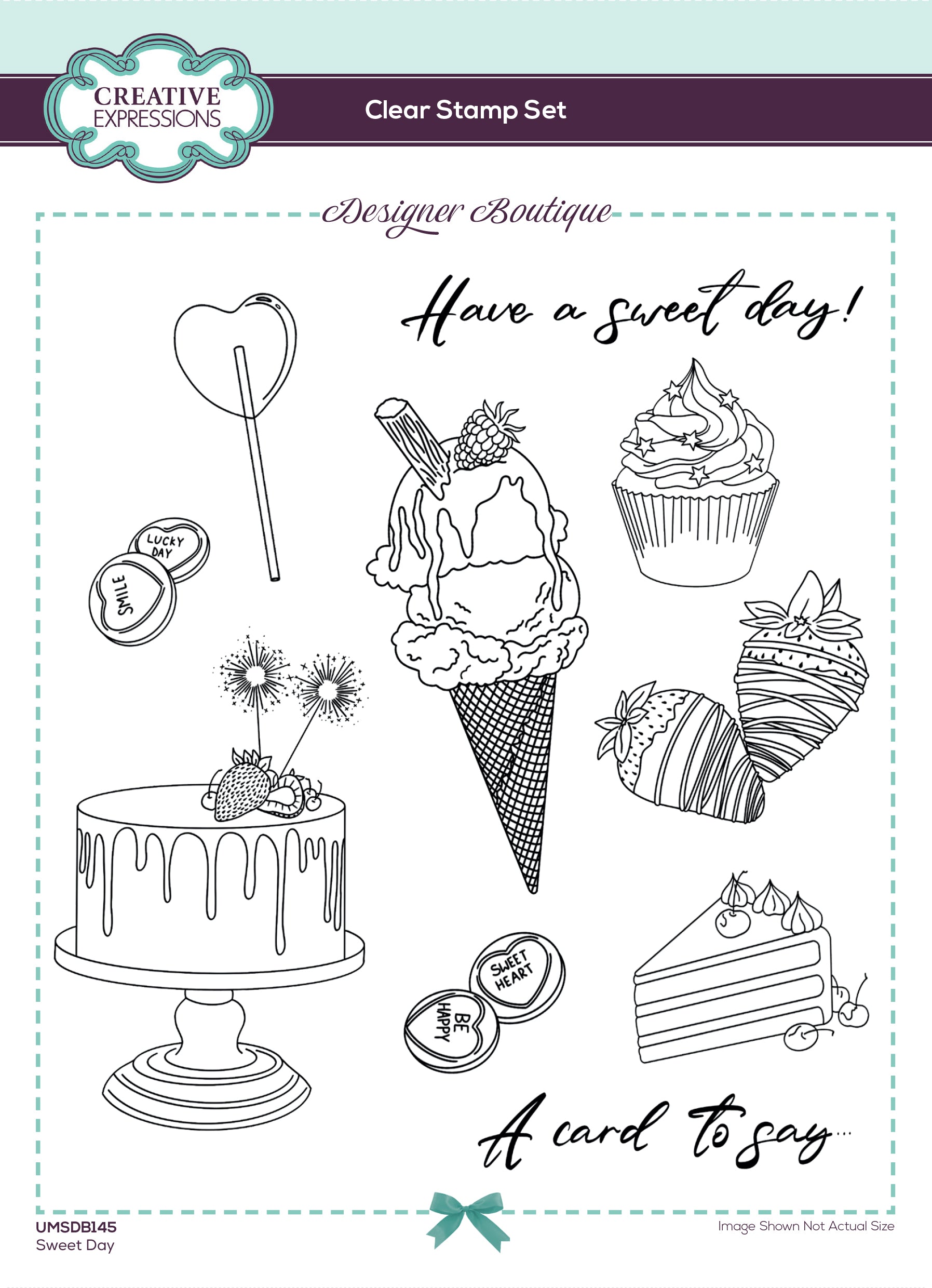 Sweet Pattern Days Creative Expressions Designer Boutique Sweet Day 6 in x 8 in Stamp Set