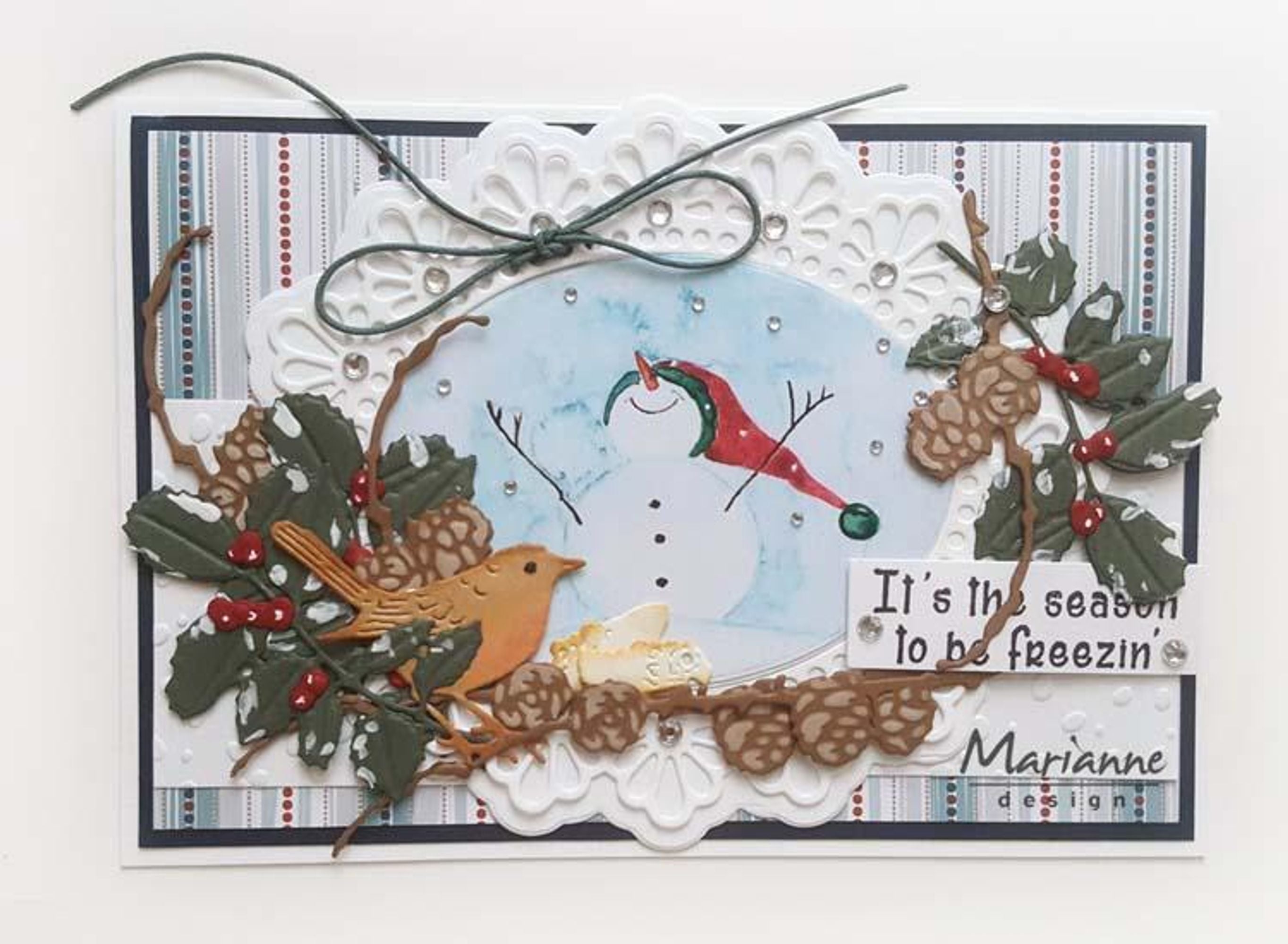 Marianne Design Cutting Sheet Snowmen Ovals