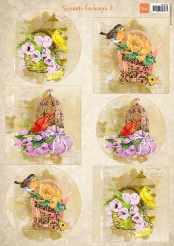 Cutting Sheet Birds & Birdcages 1 A4