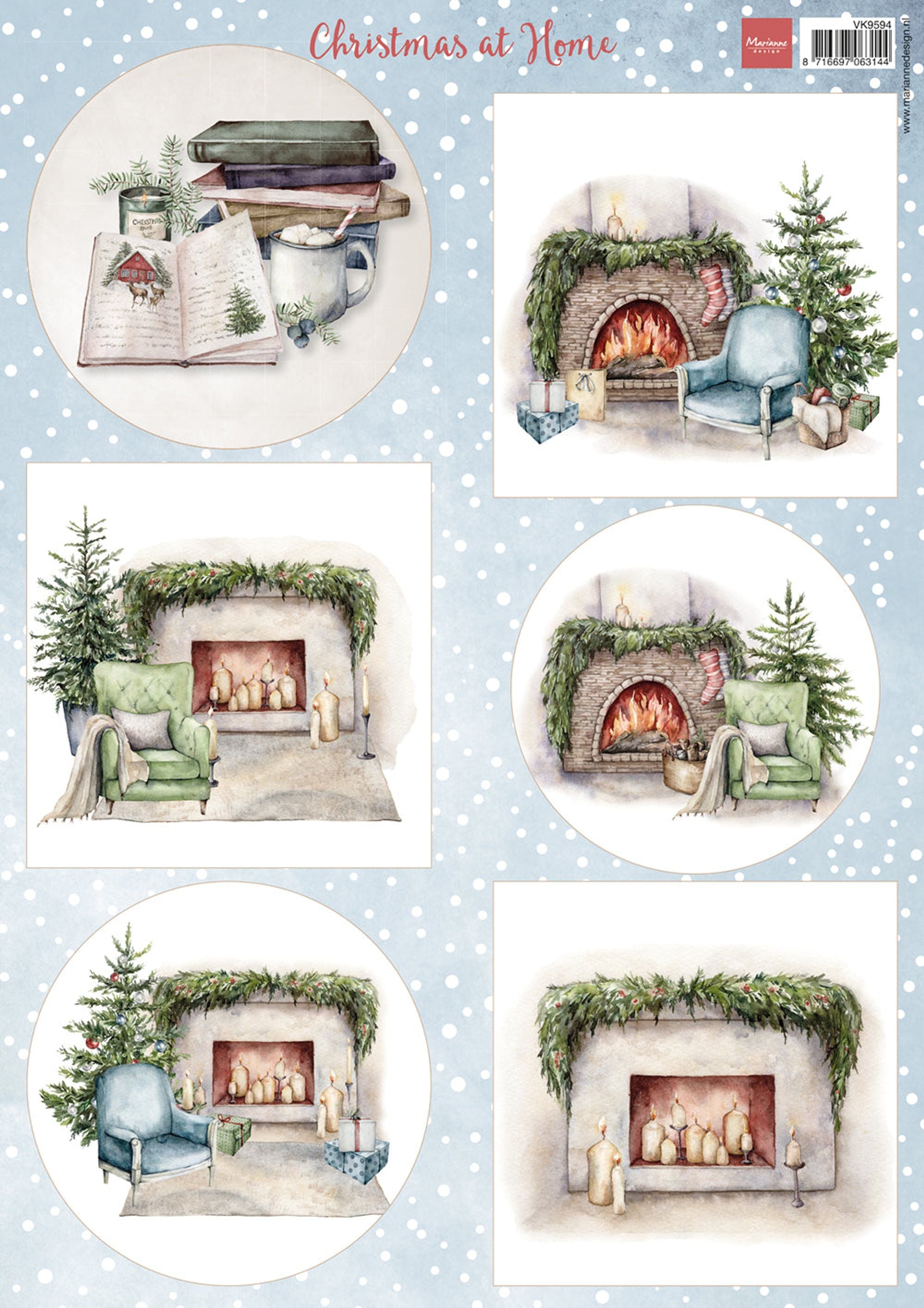 Marianne Design A4 Cutting Sheet - Christmas At Home