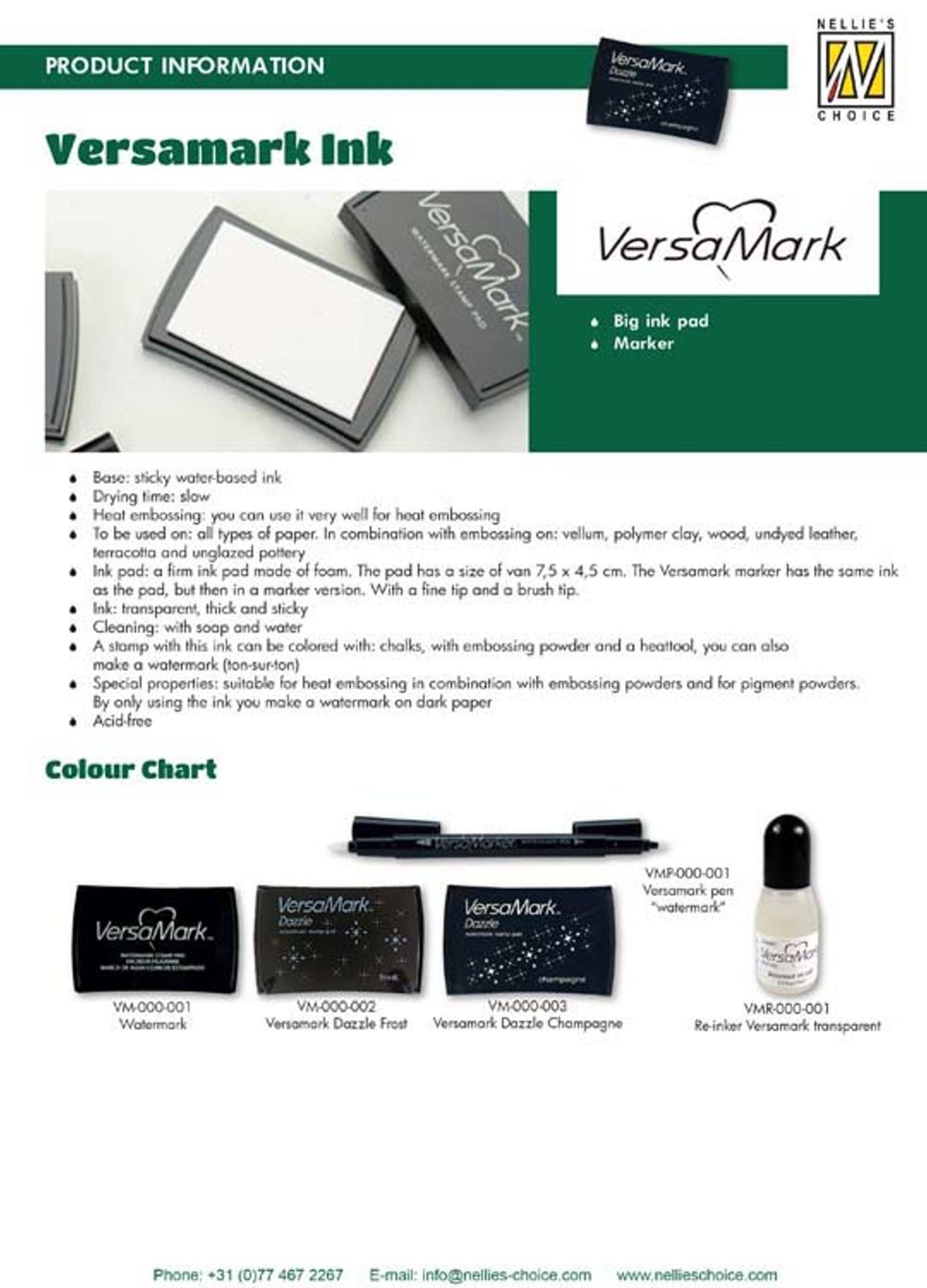 Ink Pad - Transparent DIY Embossing Versamark Watermark Ink Pad