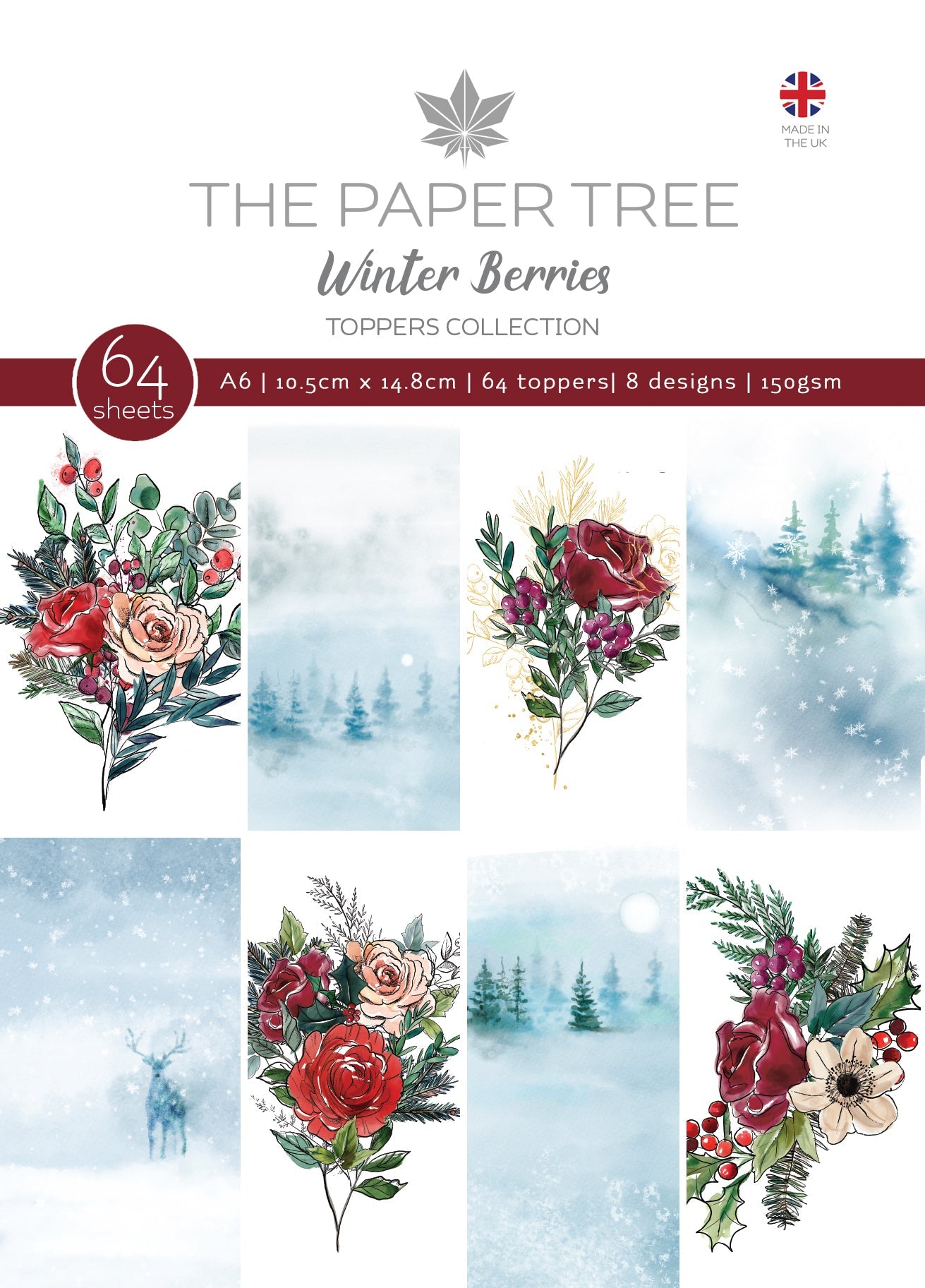 The Paper Tree Winter Berries A6 Topper Pad