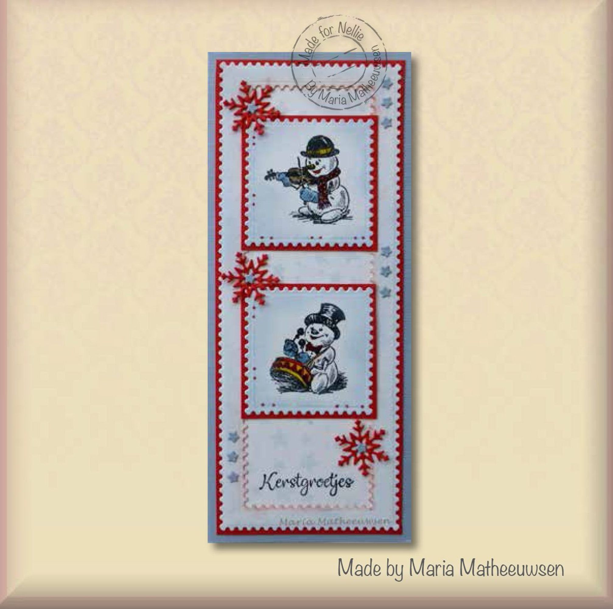 Nellie's Choice Clear Stamp Winter Time - Snowman With Drum