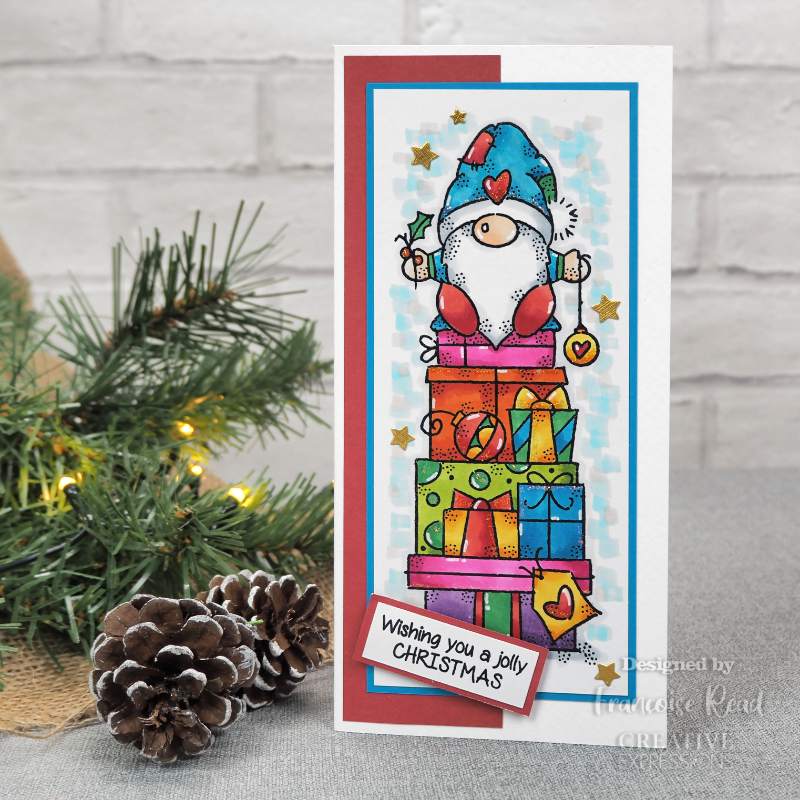 Woodware Clear Singles Gnome Gifts 8 in x 2.6 in Stamp