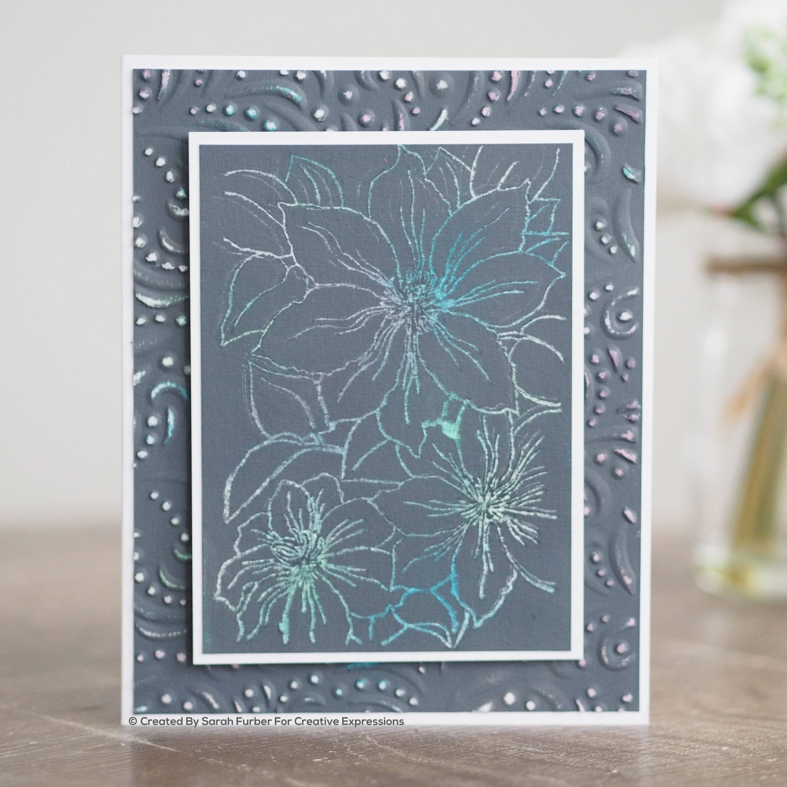 Woodware Clear Singles Clematis 4 in x 6 in Stamp