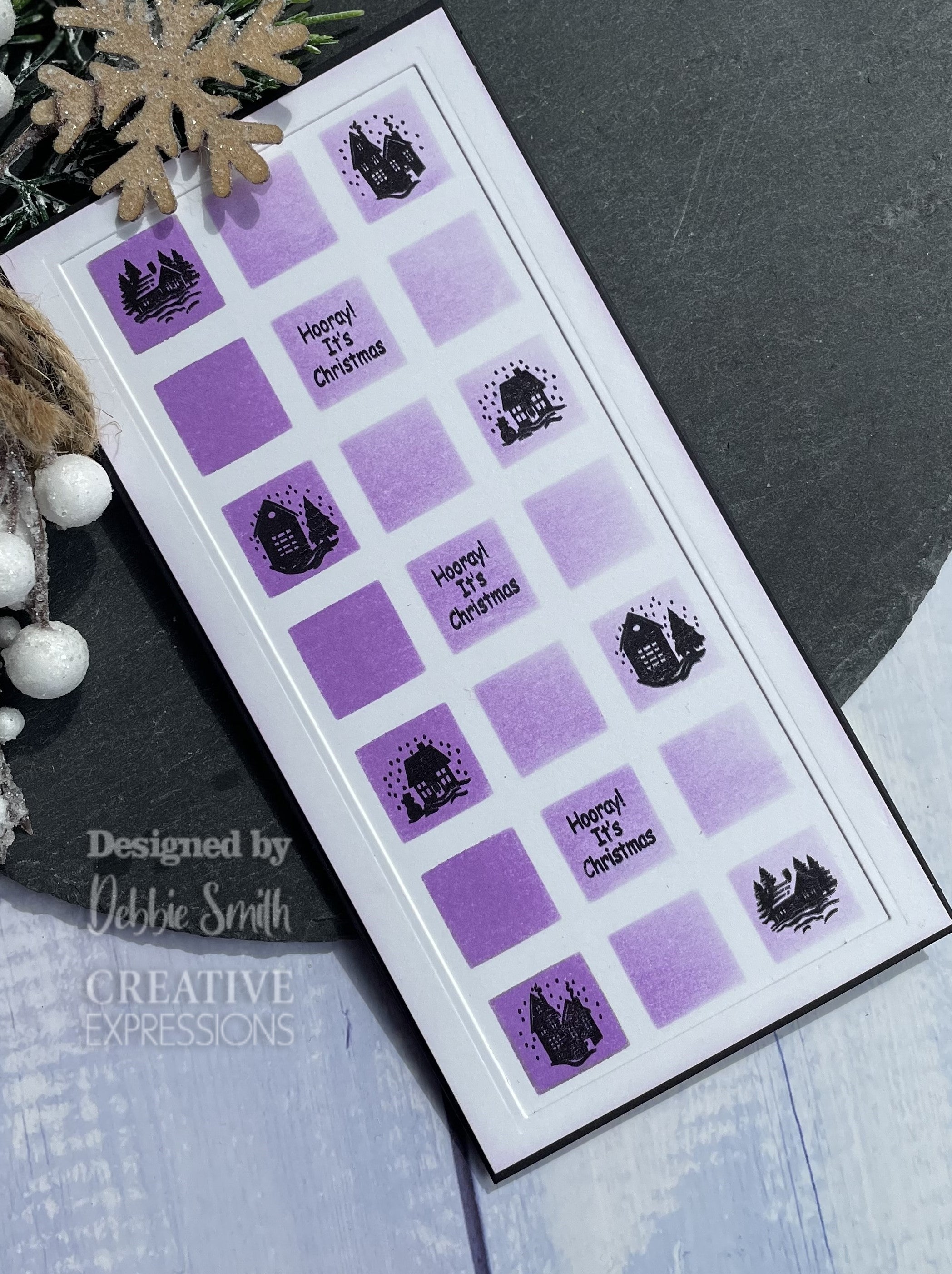 Woodware Jane Gill Bubble Top Tiles Rectangle Die