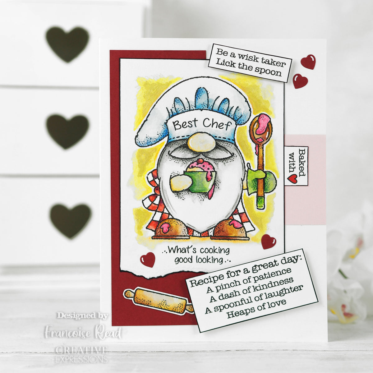 Woodware Clear Singles Great Day Recipe 3.8 in x 2.6 in Stamp