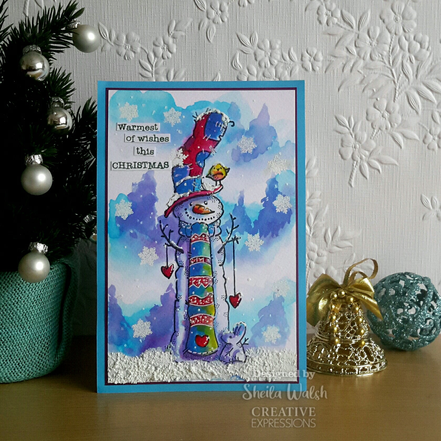 Woodware Clear Singles Tall Snowman 8 in x 2.6 in Stamp
