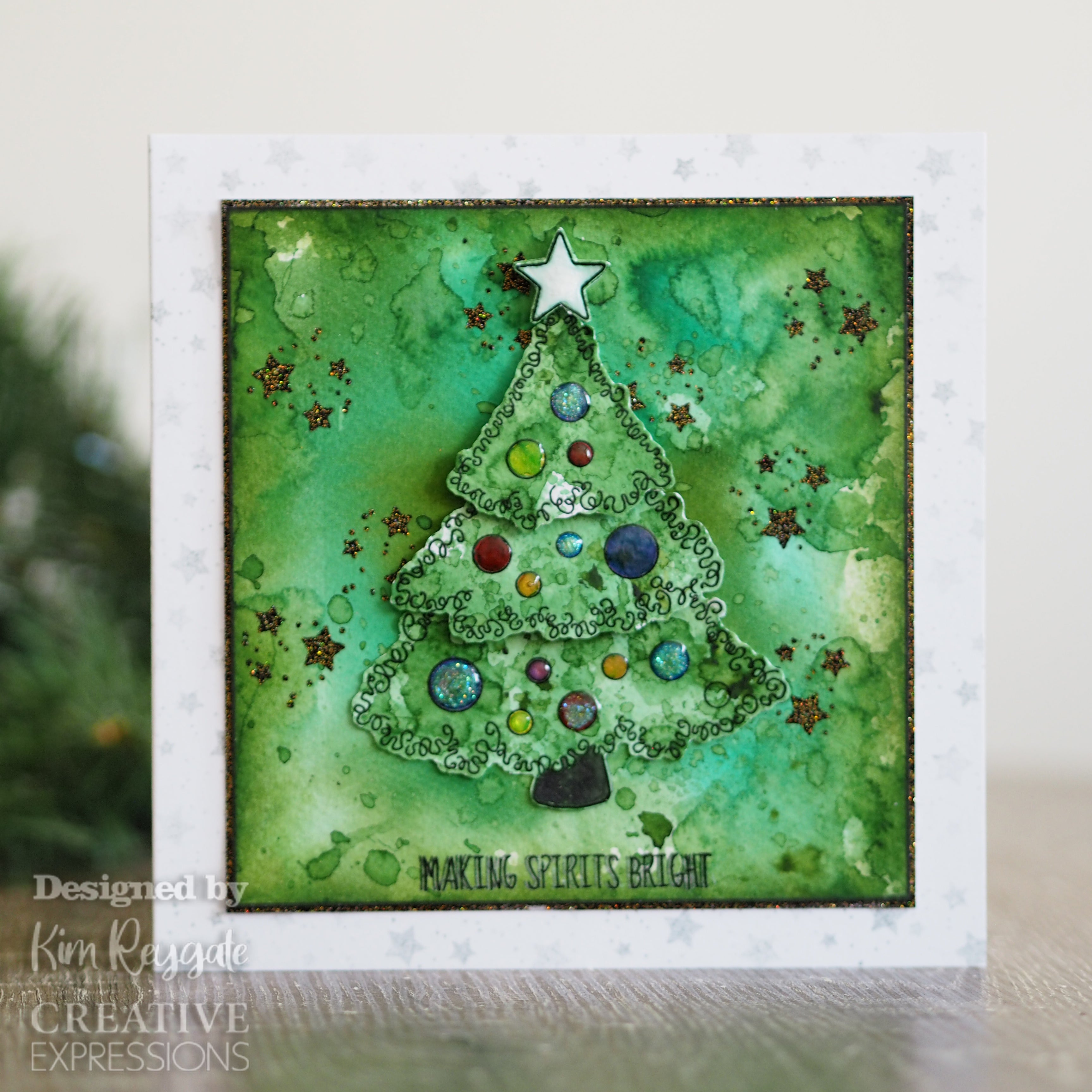 Woodware Clear Singles Festive Fuzzies - Christmas Tree 4 in x 6 in Stamp