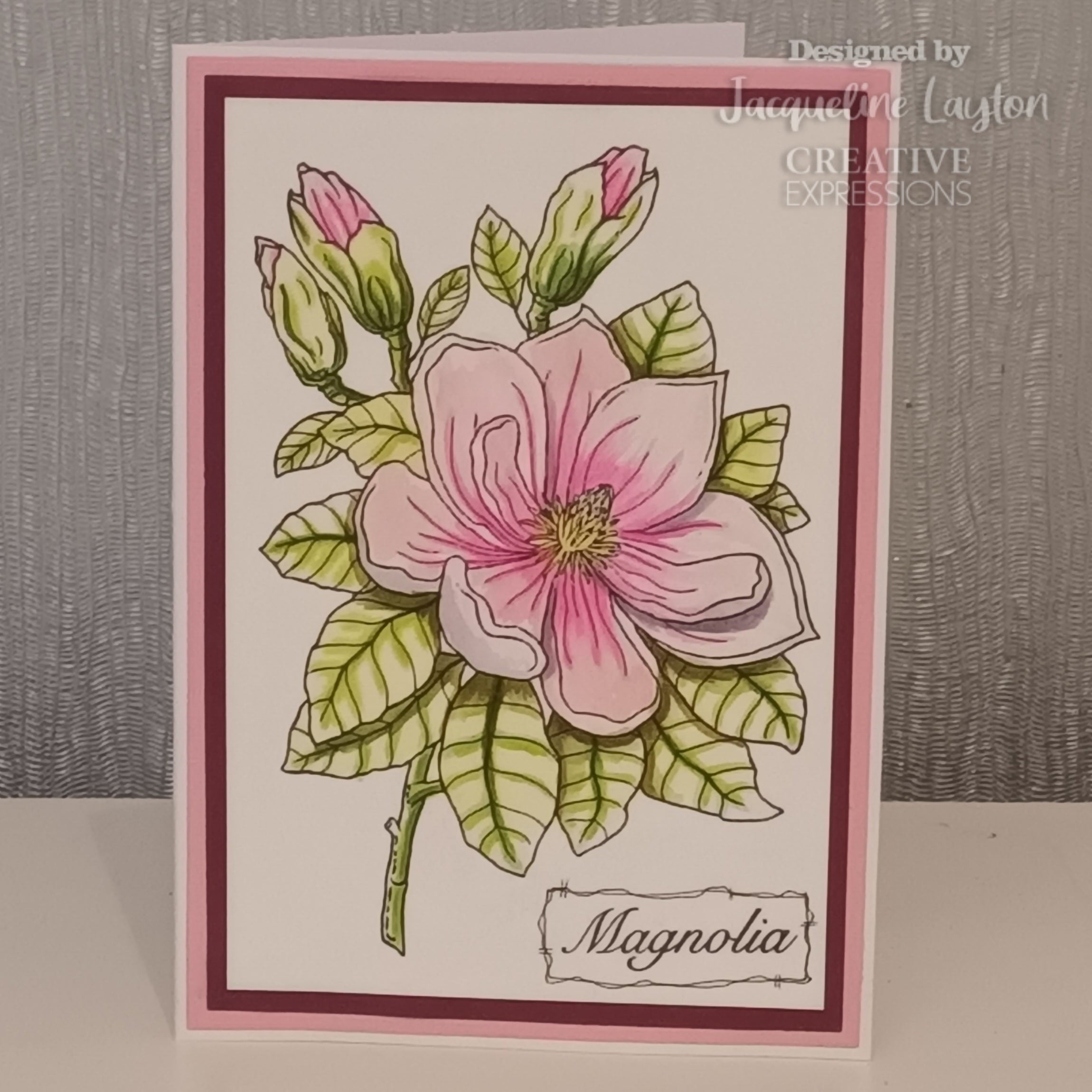 Woodware Clear Singles Magnolia 4 in x 6 in Stamp