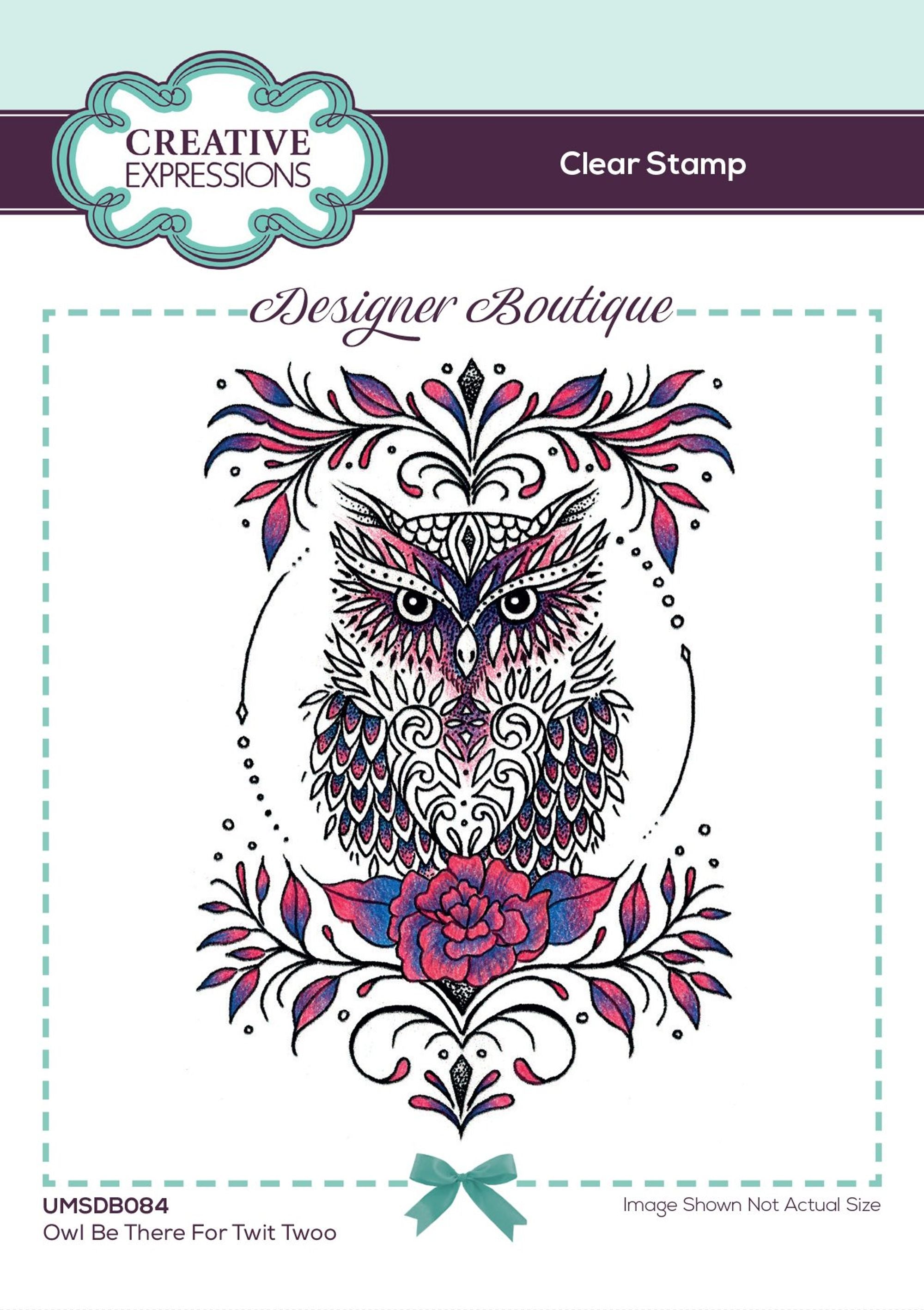 Creative Expressions Designer Boutique Collection Owl Be There For Twit Twoo A6 Clear Stamp Set